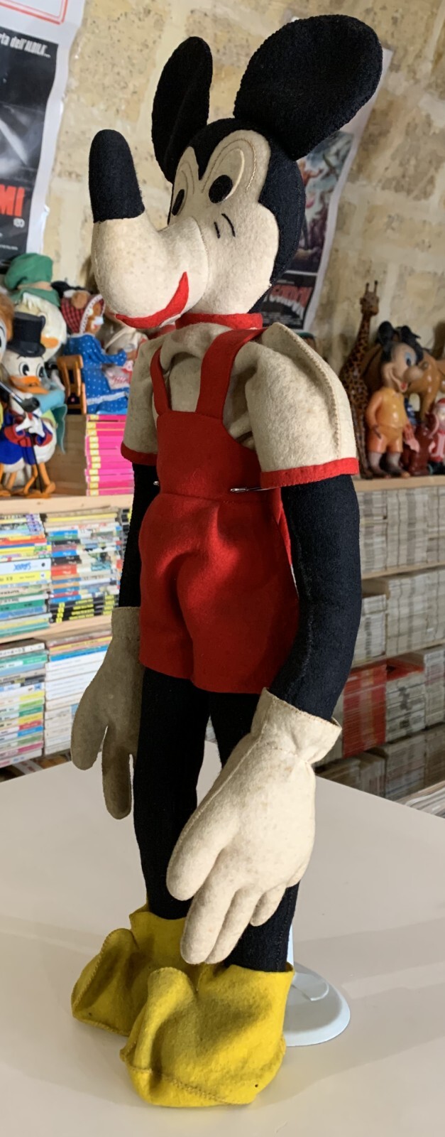 VINTAGE LARGE 22″ TOY DOLL FELT MICKEY MOUSE LENCI PANNOLENCI CRESBA LARS DISNEY