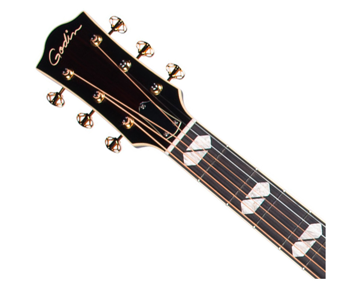 Godin Connaisseur MJ Blk RW A/E Guitar Mini-Jumbo – Black – Open Box