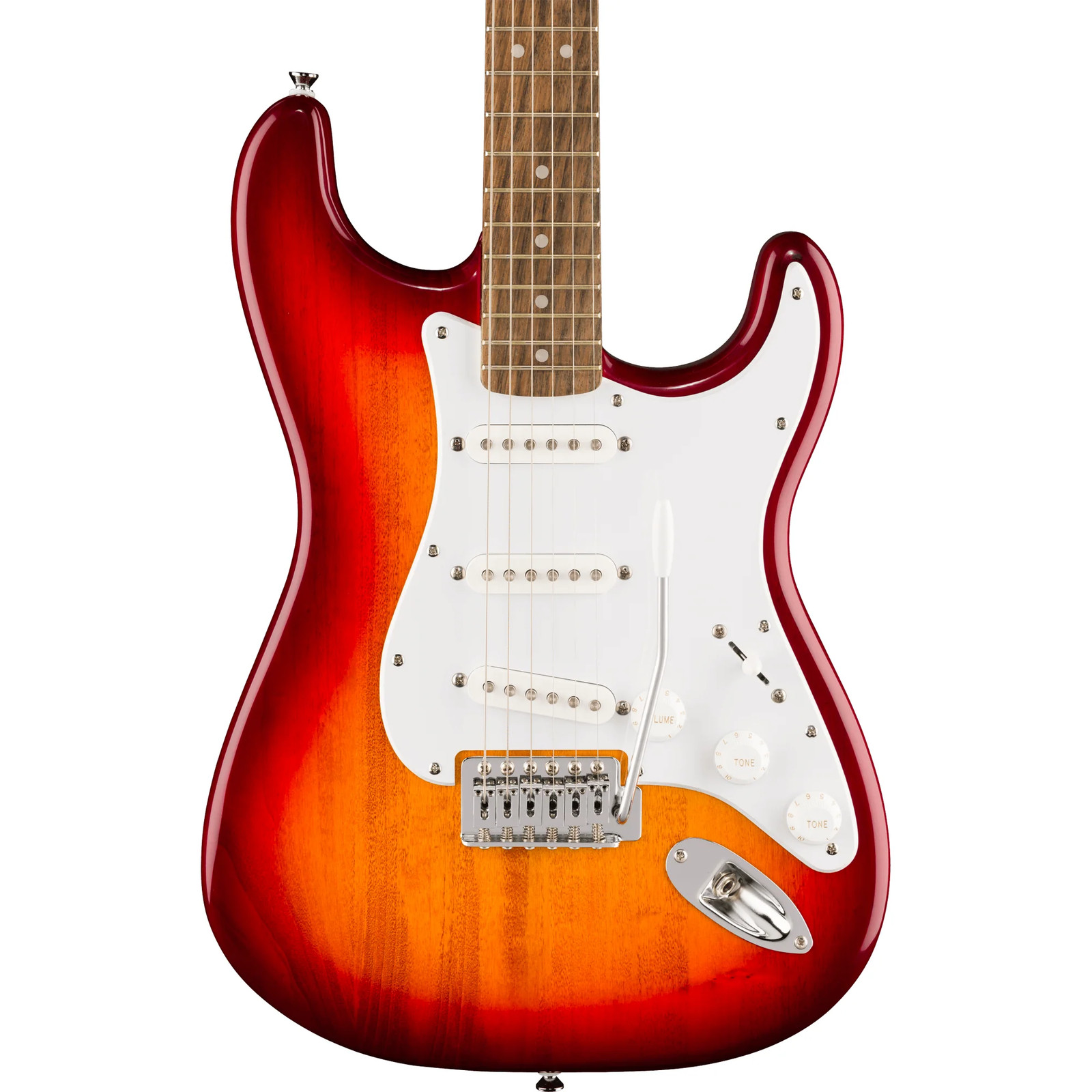 Squier Sonic Stratocaster – Laurel Fingerboard, White Pickguard, Sienna Sunburst