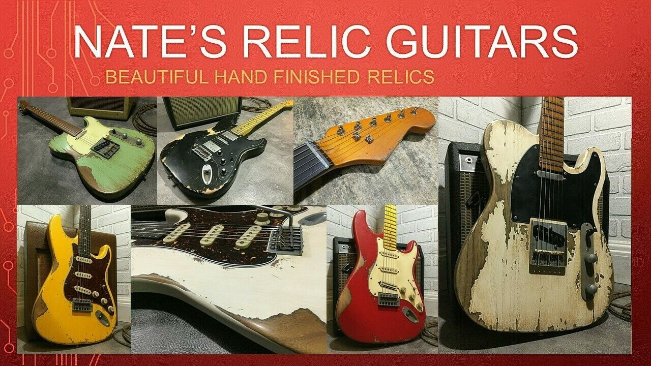 USA Relic Tele Style Electric Guitar Road Worn Blue by Nate’s Relic Guitars