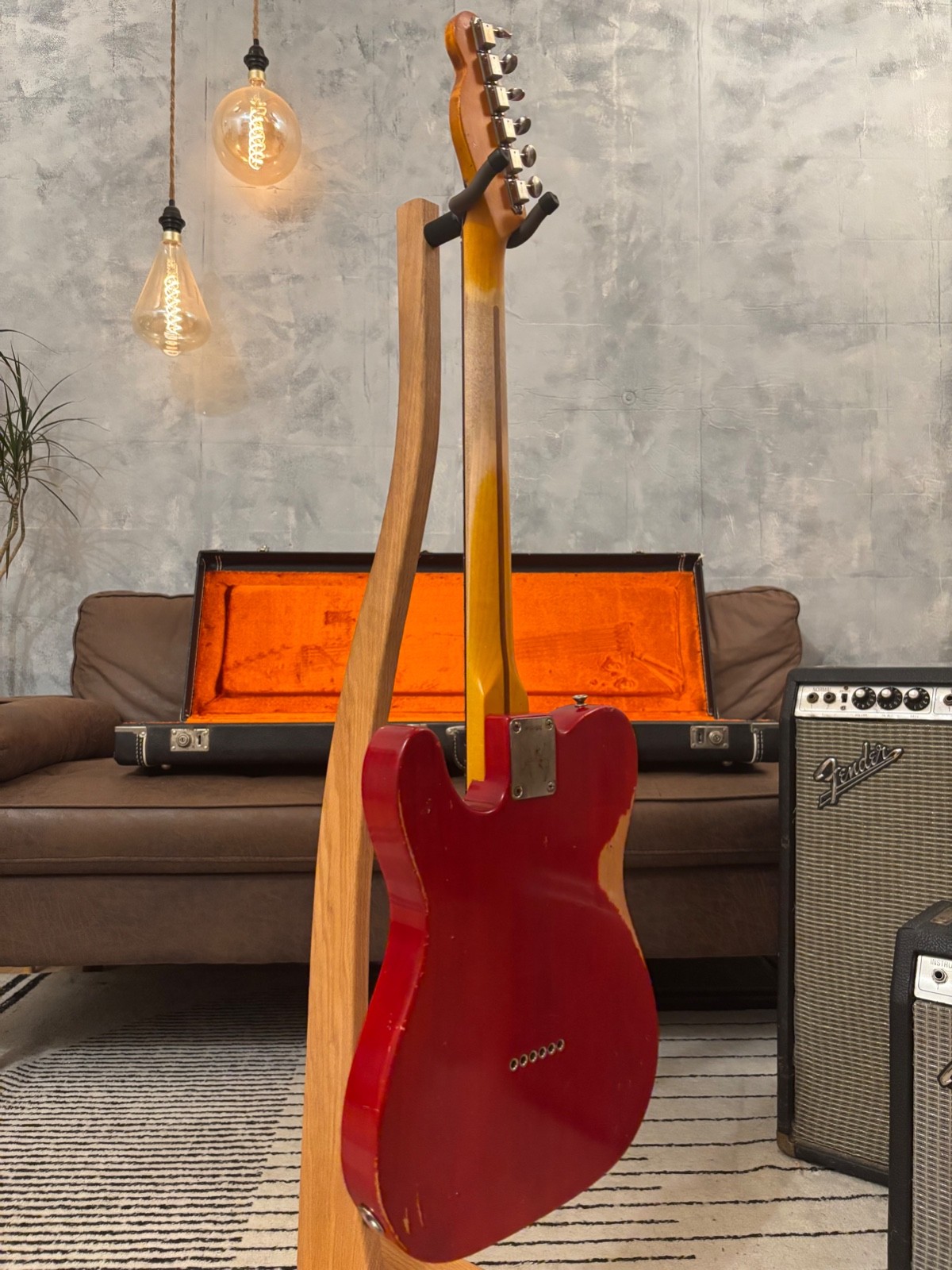 Fender Telecaster 1963 Rare Limited Run Trans Red Model Feather light at 7.4LB