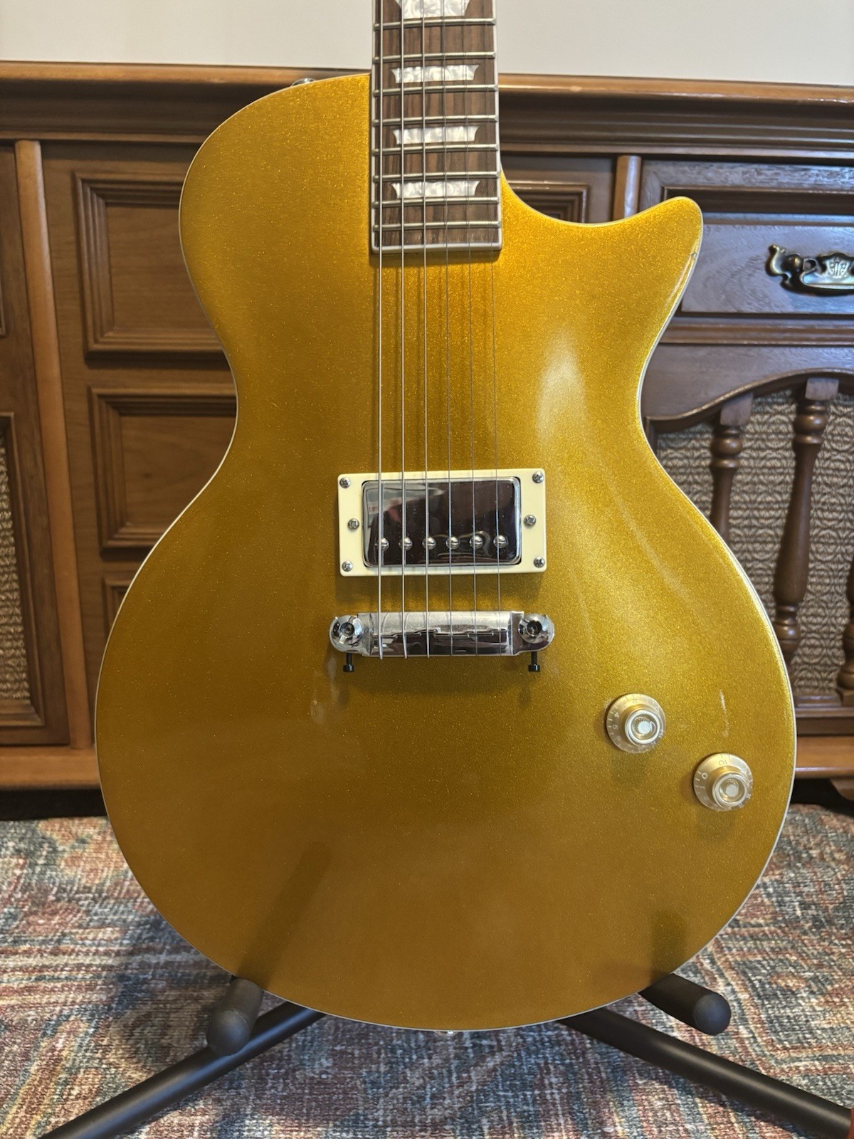 Used Firefly LP Gold Top Style Guitar Gold Rush Inspired Single Humbucker