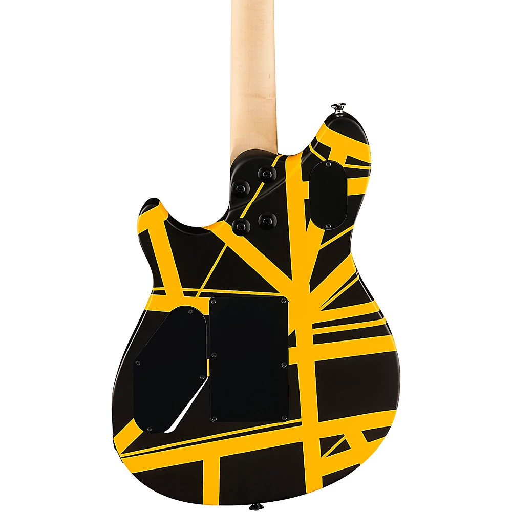 EVH Wolfgang Special Satin Striped Electric Guitar Satin Black and Yellow