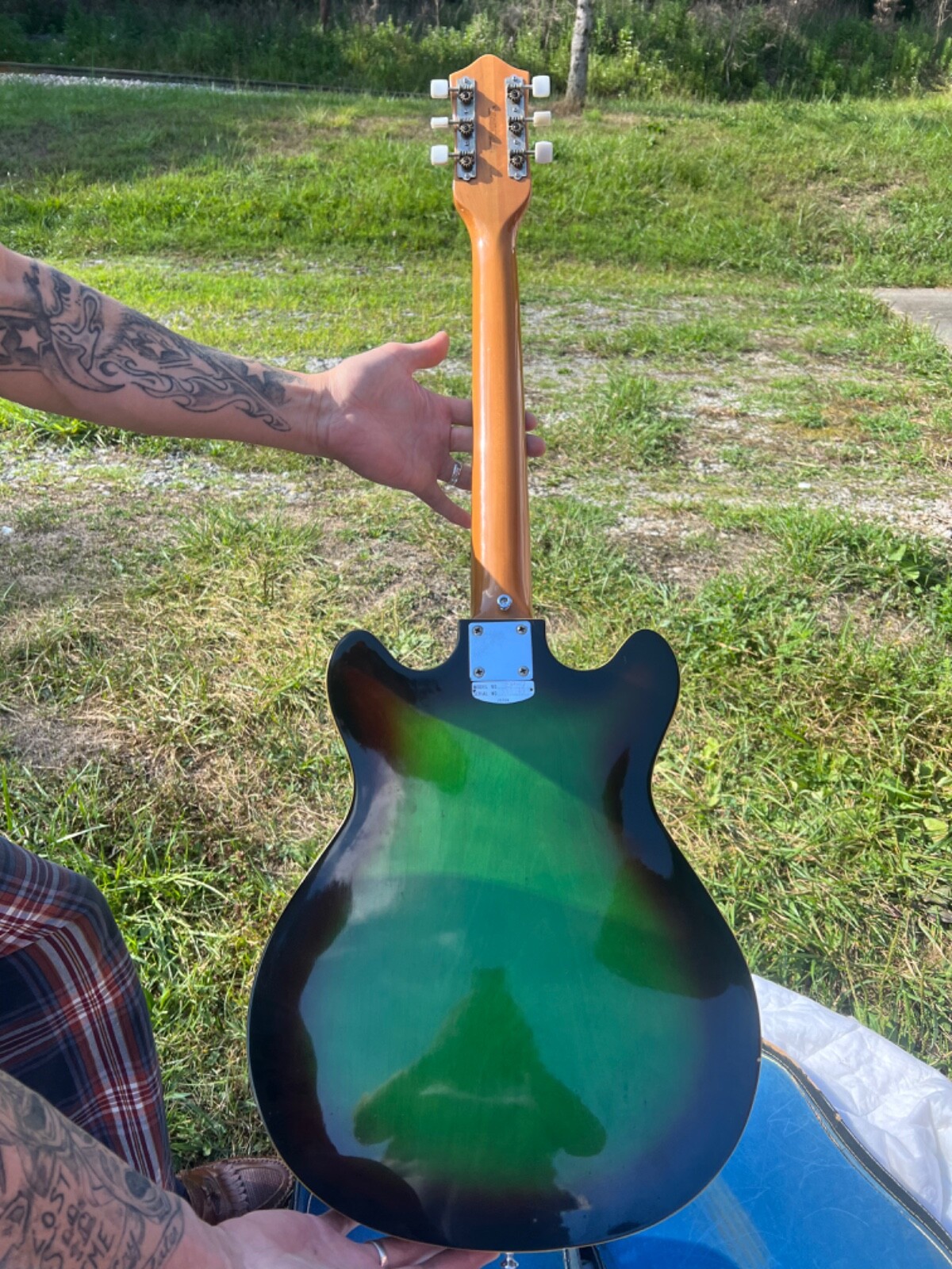 Teisco Green/Black Spectrum Electric Guitar