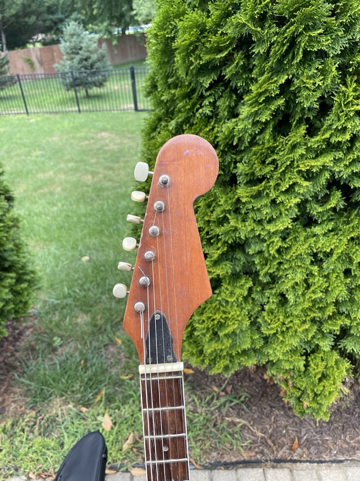 Vintage 60s Teisco Sunburst 2 Gold Foil Pickup Japan Electric Guitar FREE SHIP