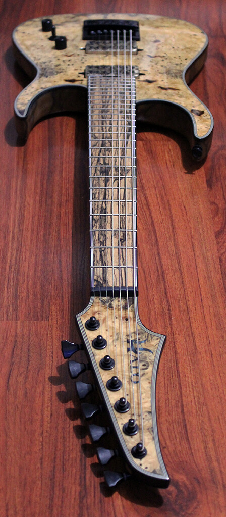 Halo Guitars MERUS 7-string EVERTUNE 🤘🏻 Buckeye Burl Cap Pale Moon Ebony I2263