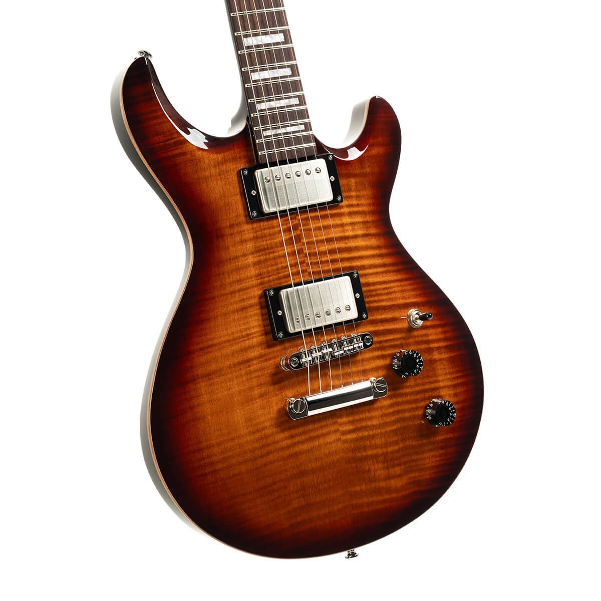Cort M600 Tobacco Sunburst Flame Maple Top Double Cutaway Electric Guitar