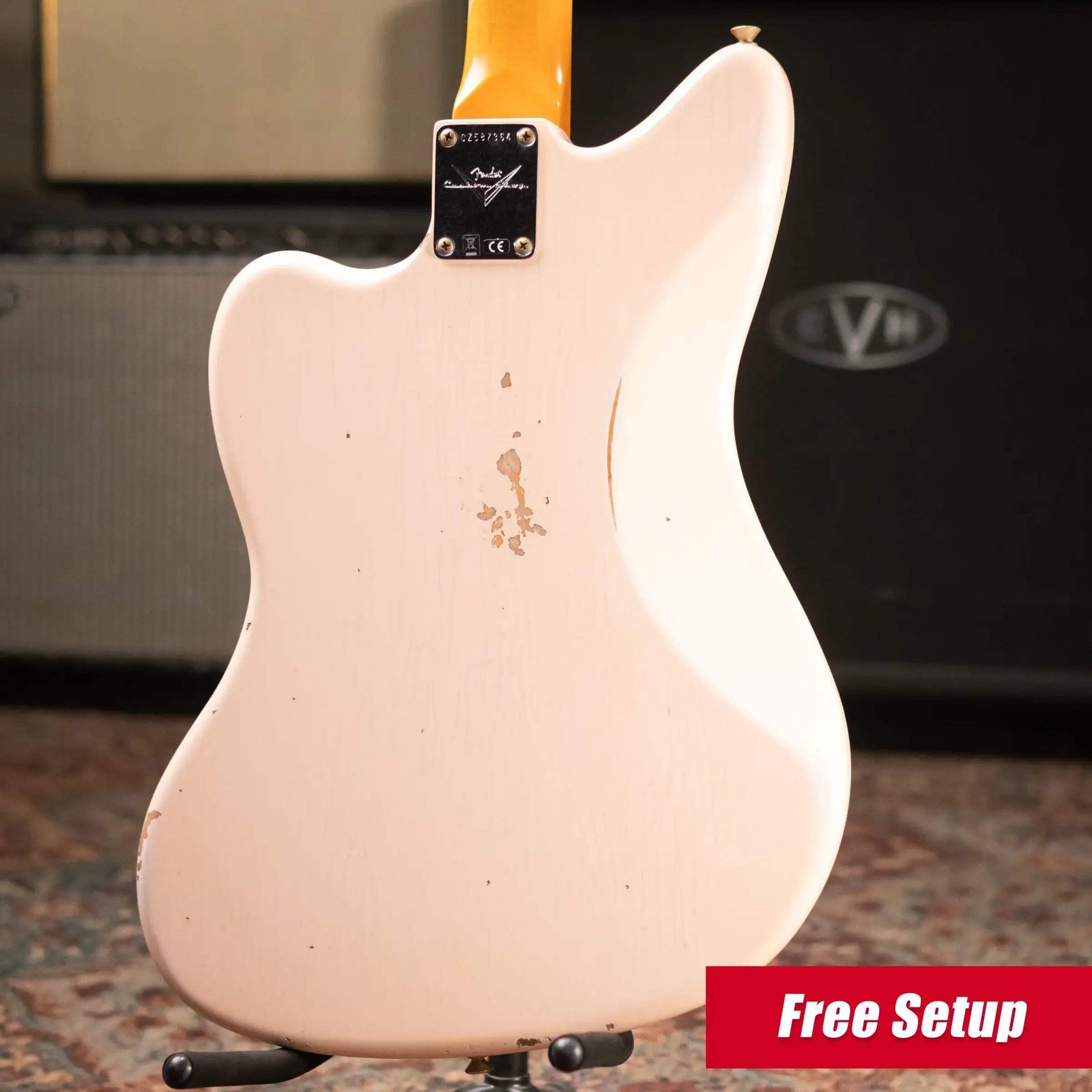 Fender Custom Shop 1963 Jazzmaster Relic Electric Guitar – Aged Shell Pink with