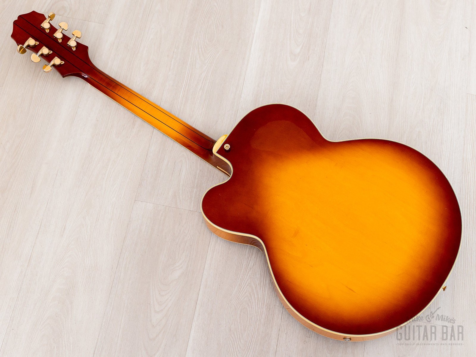 1993 Epiphone Emperor J Sunburst Archtop Electric Guitar w/ Case, Japan Terada
