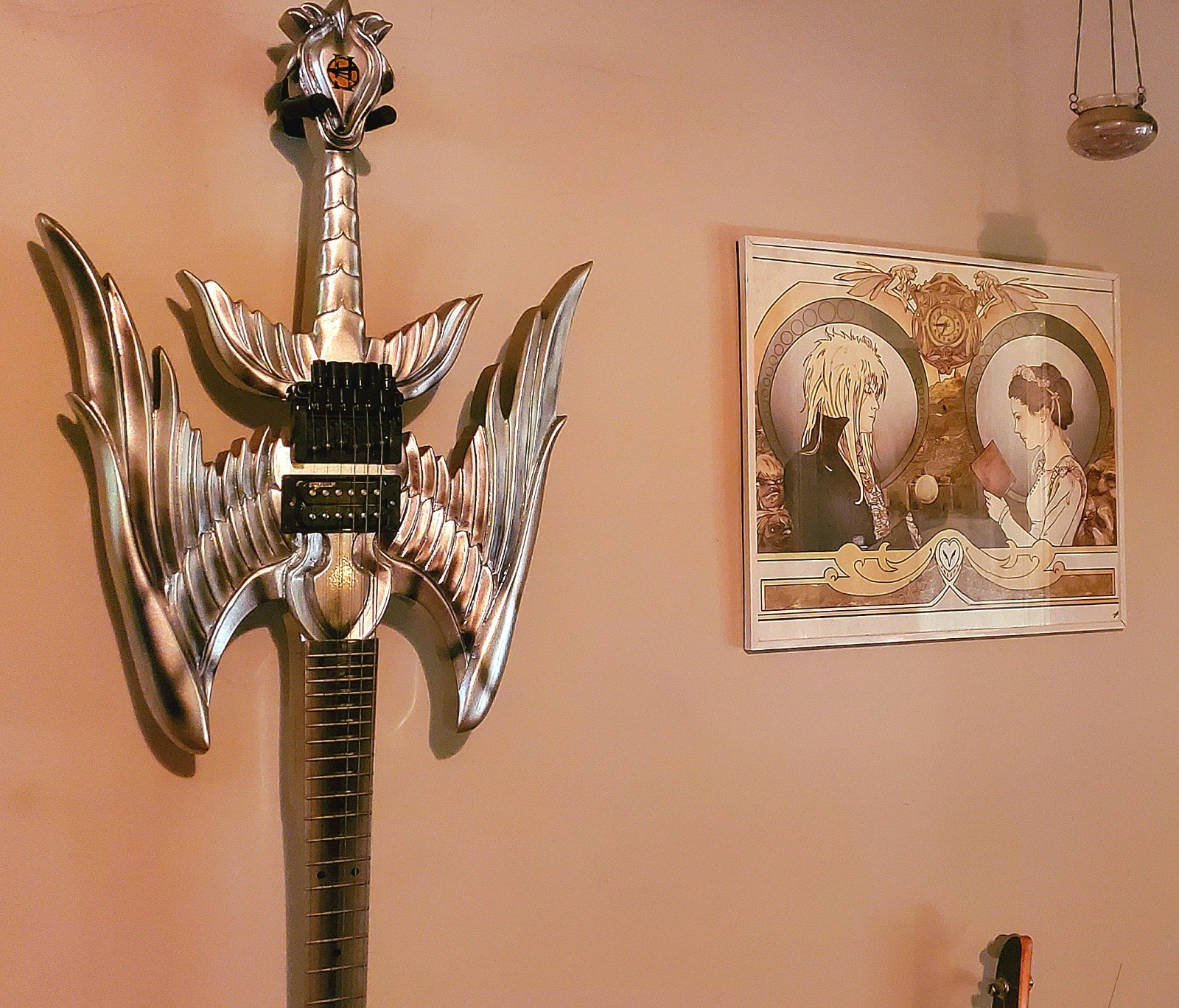 Silver Wing Angel Sword Electric Guitar – Right-handed, 24 Fret [Floyd Rose]
