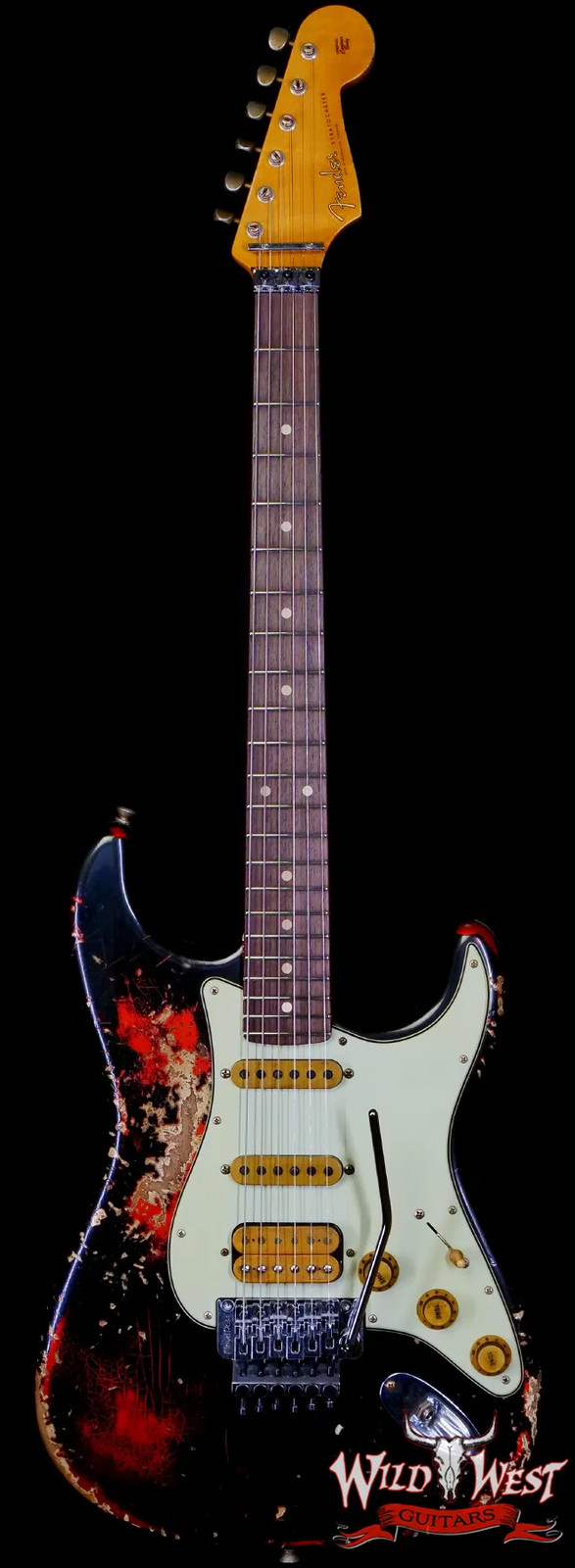 2026 Fender Custom Shop Black Lightning Stratocaster Floyd Rose Heavy Relic