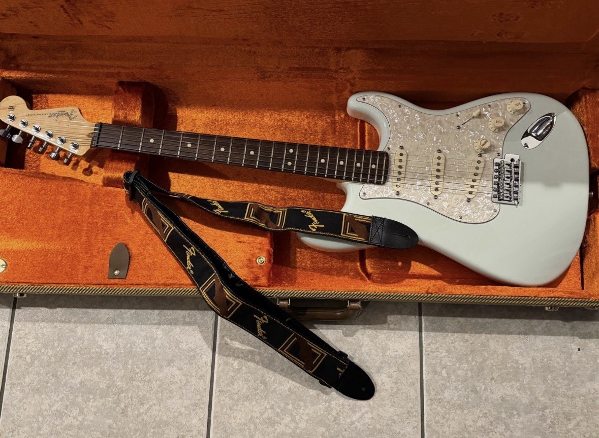 Joe Walsh Personally Owned Sonic Blue Fender Stratocaster w/ Case & Strap