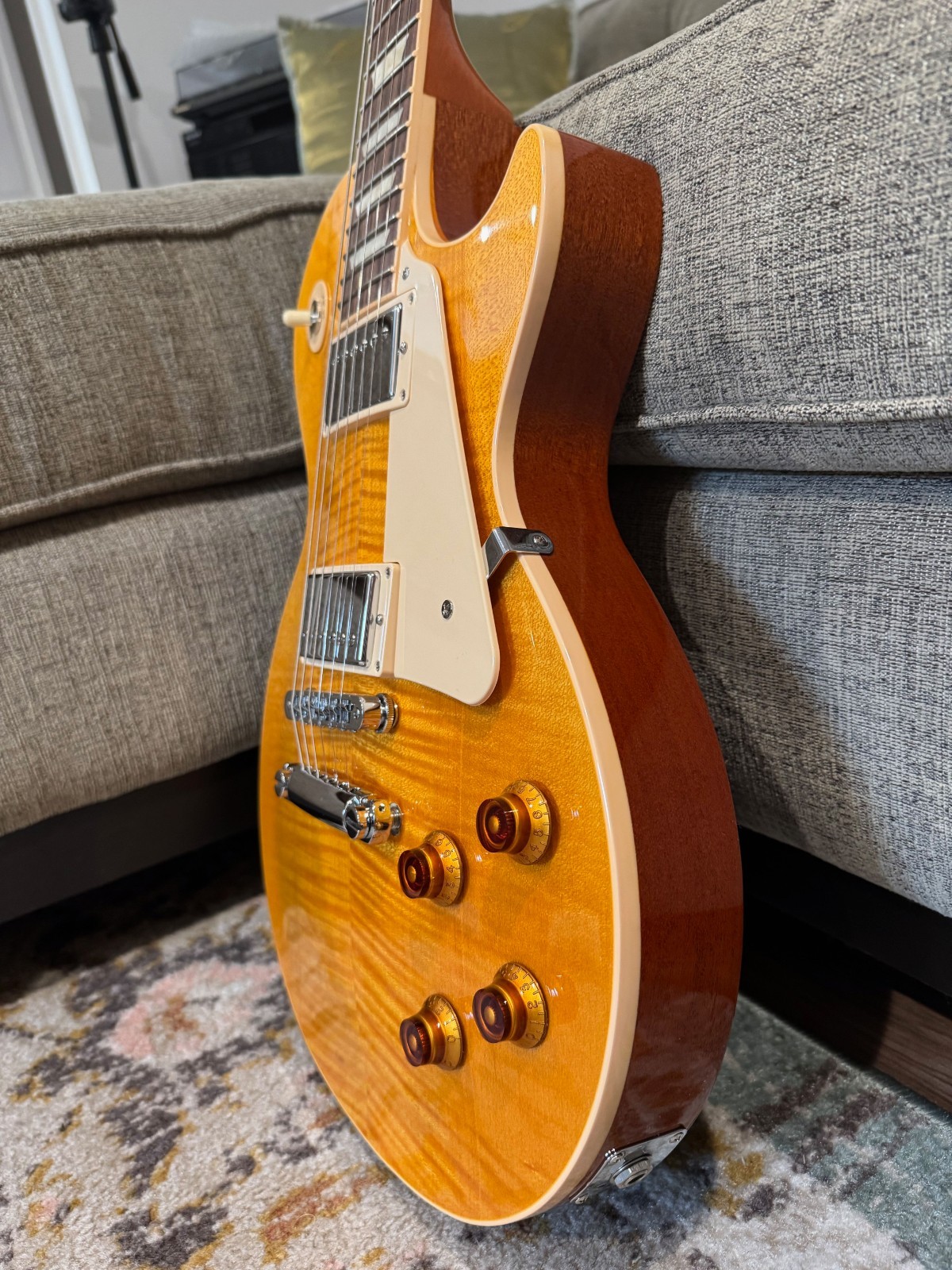 2013 Gibson Les Paul Standard Translucent Amber Flame Maple Top w/ OHSC & Tags