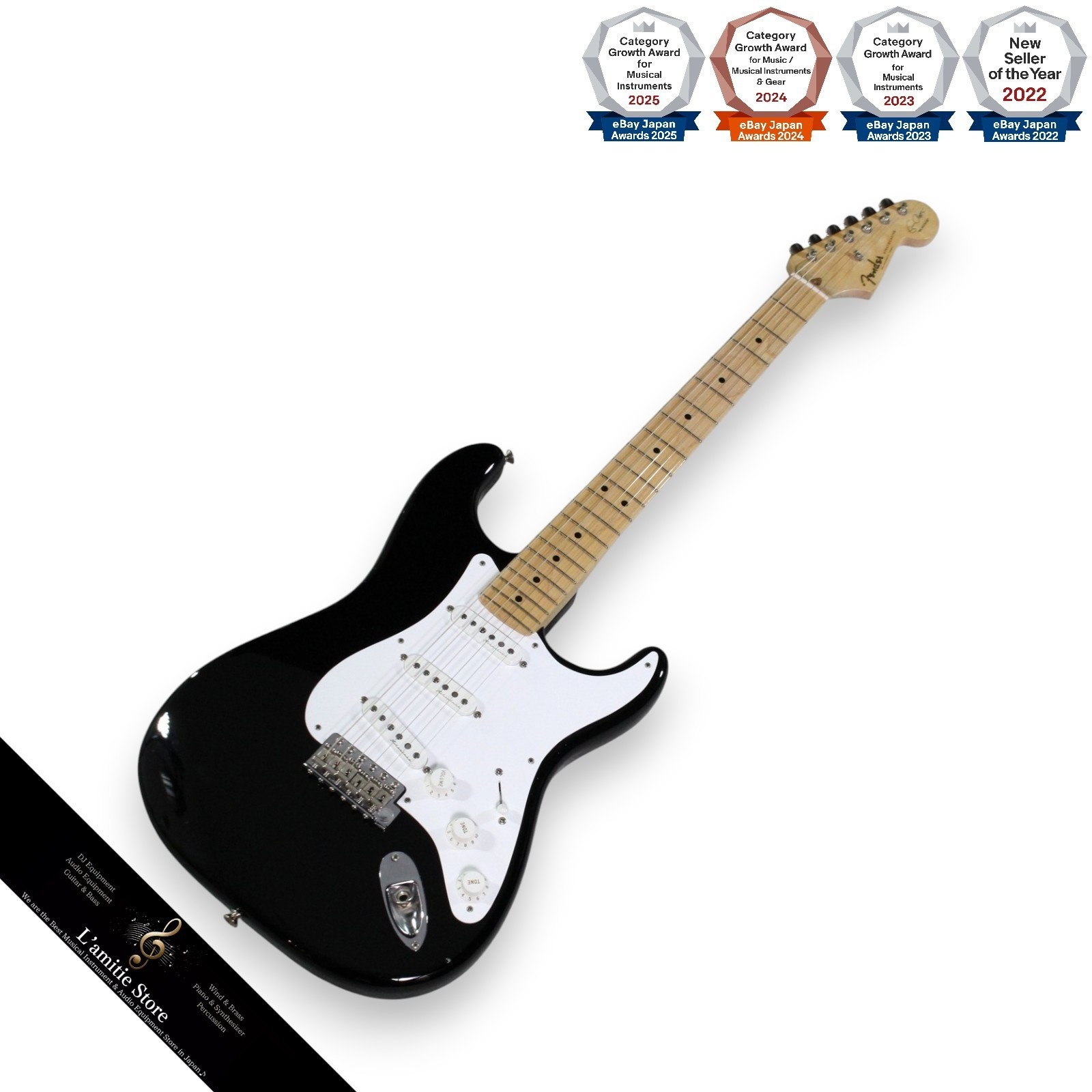 Fender Eric Clapton Stratocaster Blackie 3.65kg Electric Guitar Rare