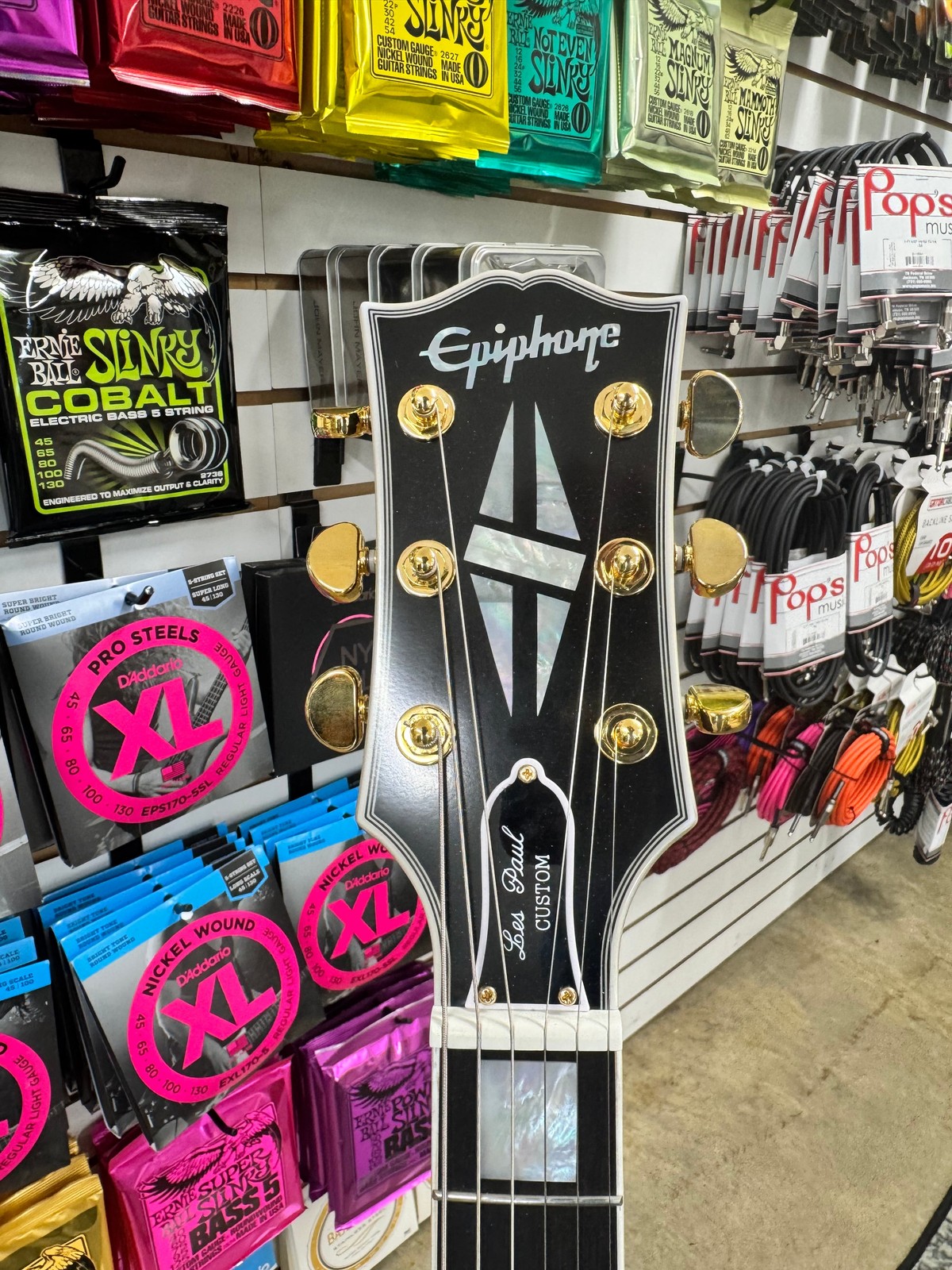 Epiphone Inspired by Gibson Custom Les Paul Custom Quilt – Cobra Burst