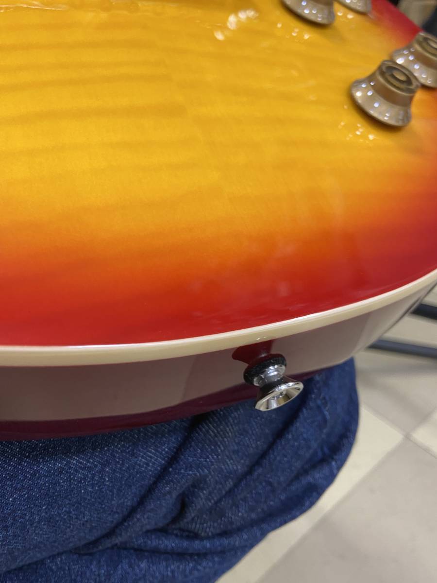 Electric Guitar Blitz by Aria Pro II BLP450 Leopard Cherry Sunburst Flamed Body