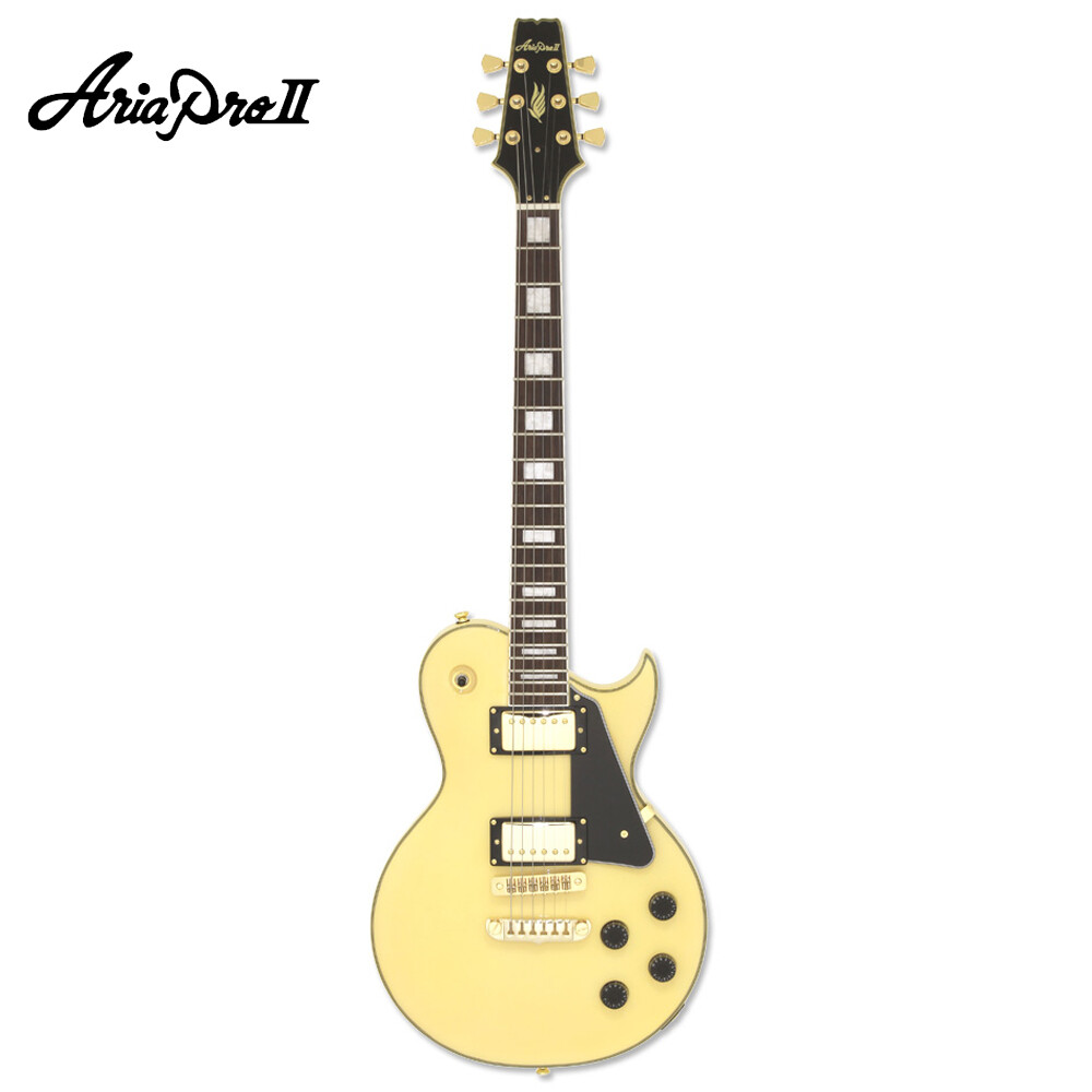 Aria Pro II PE Series Carved Top Electric Guitar Vintage Aged White PE350CST-AGW