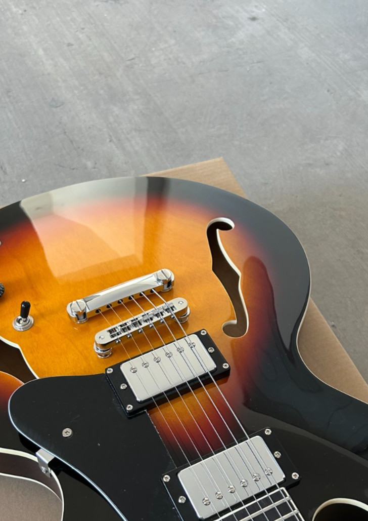335 Electric Guitar Semi Hollow BodyTune-O-Matic Bridge Vintage Sunburst