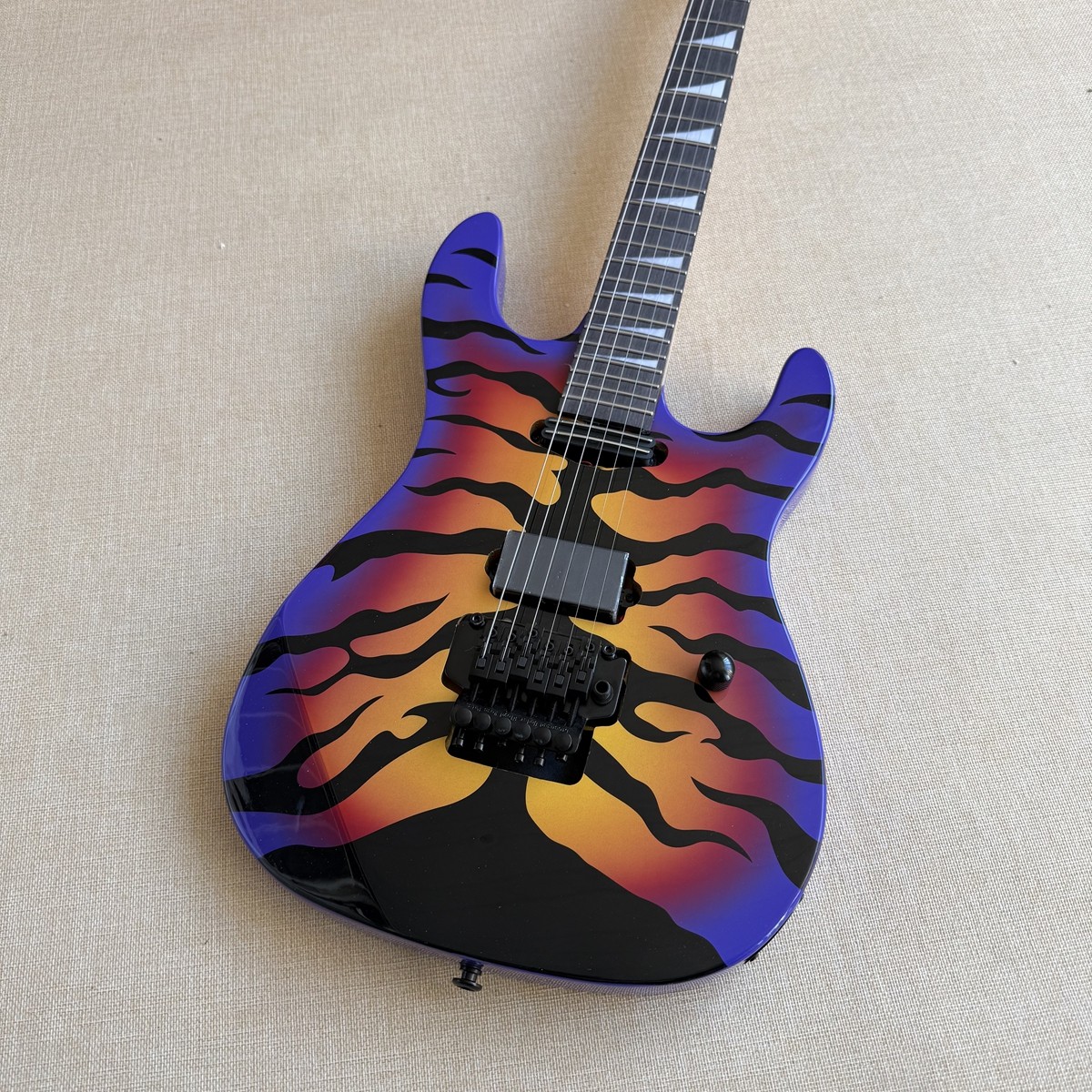 Purple Tiger Sunburst Electric Guitar Mahogany Body Professional Guitar