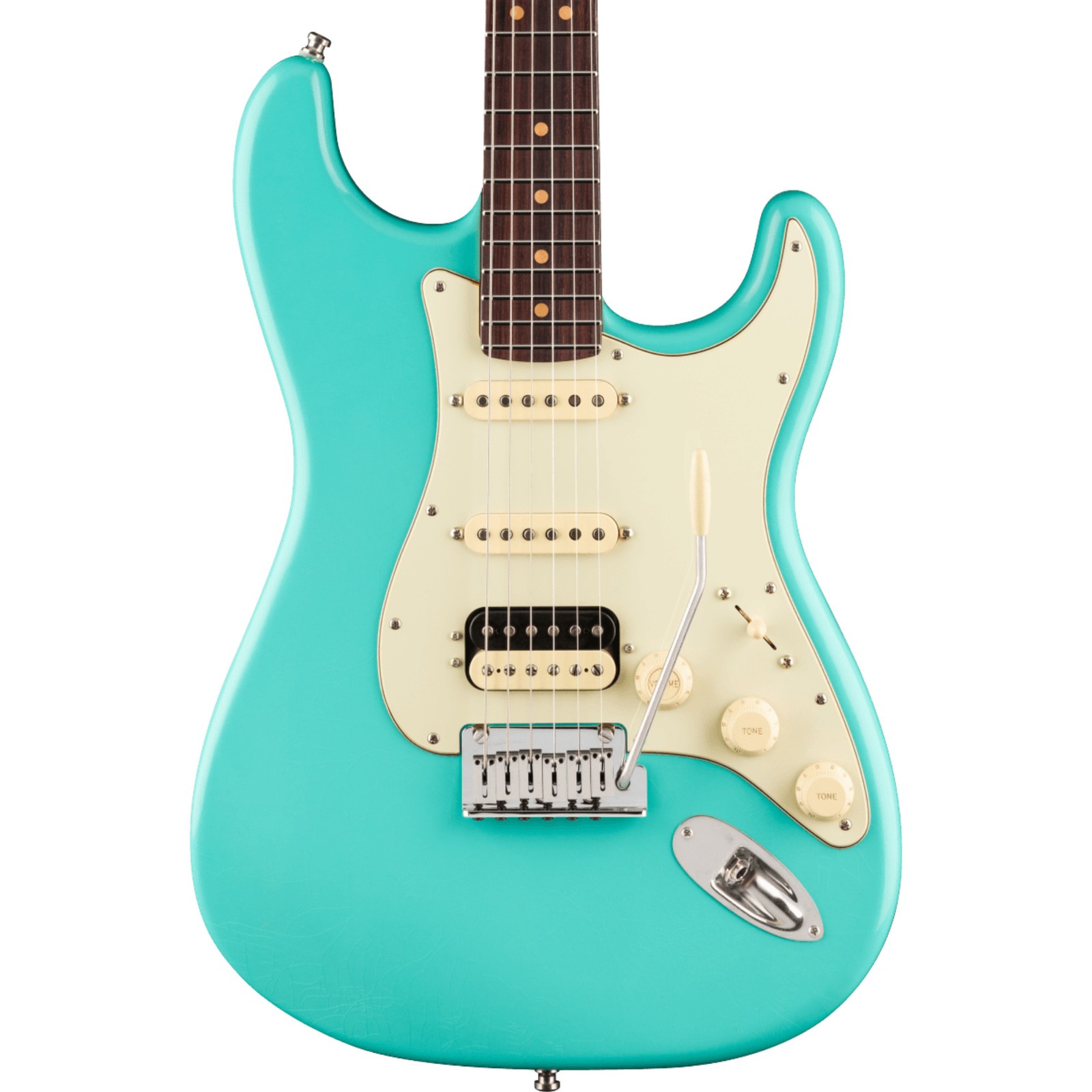 Fender American Ultra Luxe Vintage ’60s Strat HSS E/G, Rosewood, Sea Foam Green