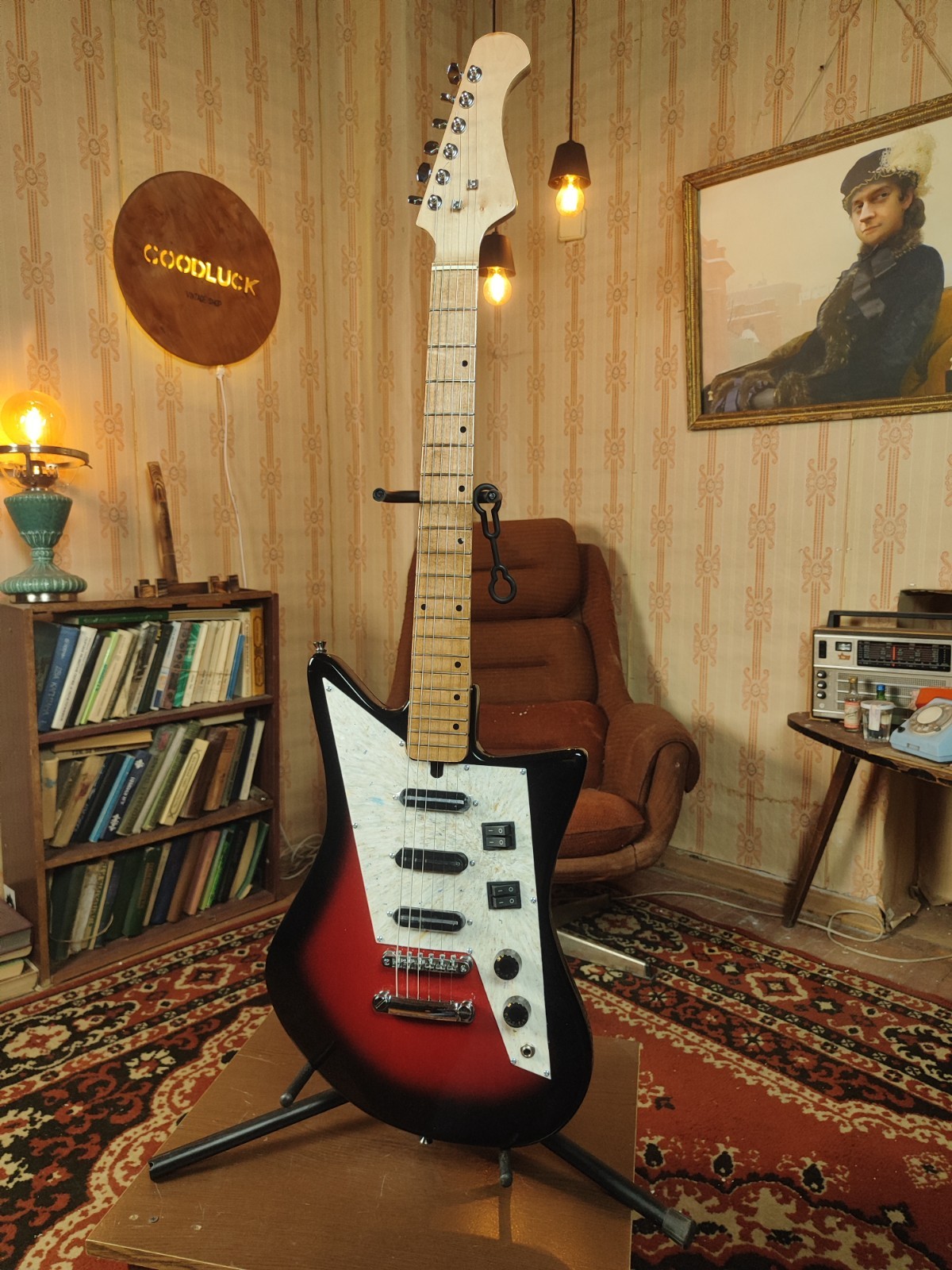 Odessa Style Electric Guitar Vintage USSR Retro Remake Sunburst