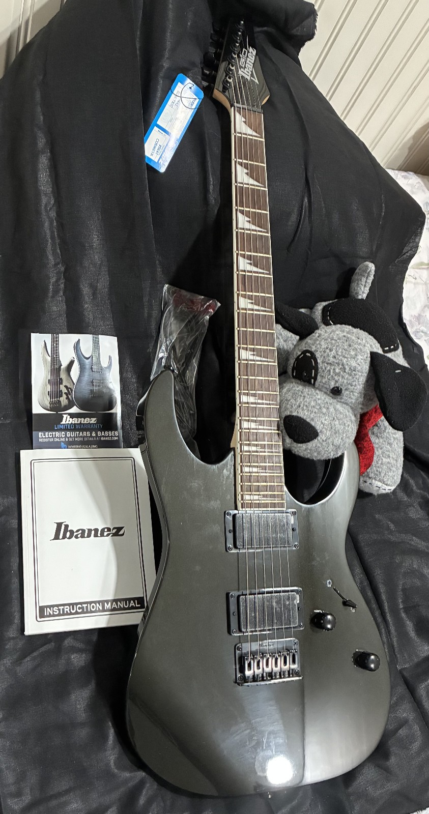 Brand New, Crisp/Mint Condition, Black, Ibanez GRG121DX Gio Guitar.