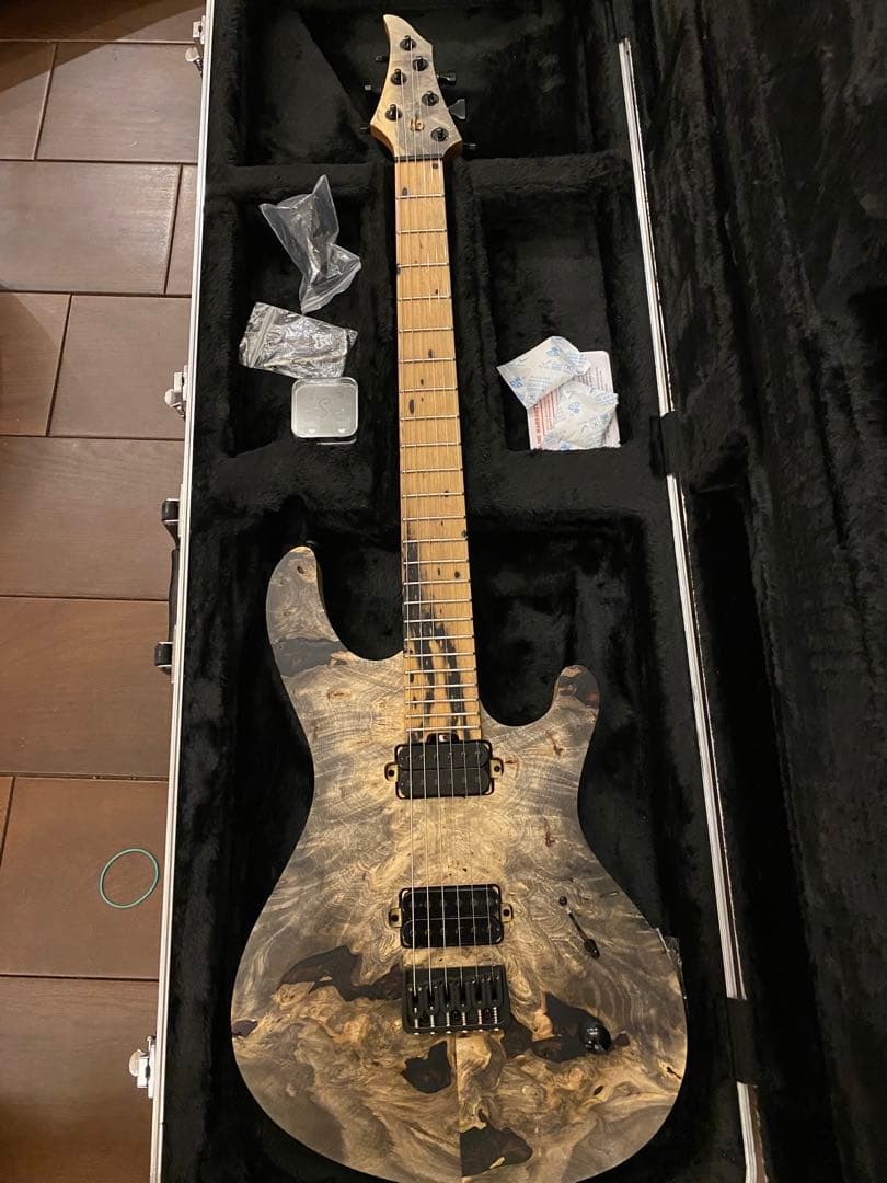 Electric Guitar Ronciswall RS 2022 Natural Buckeye Burl Italy