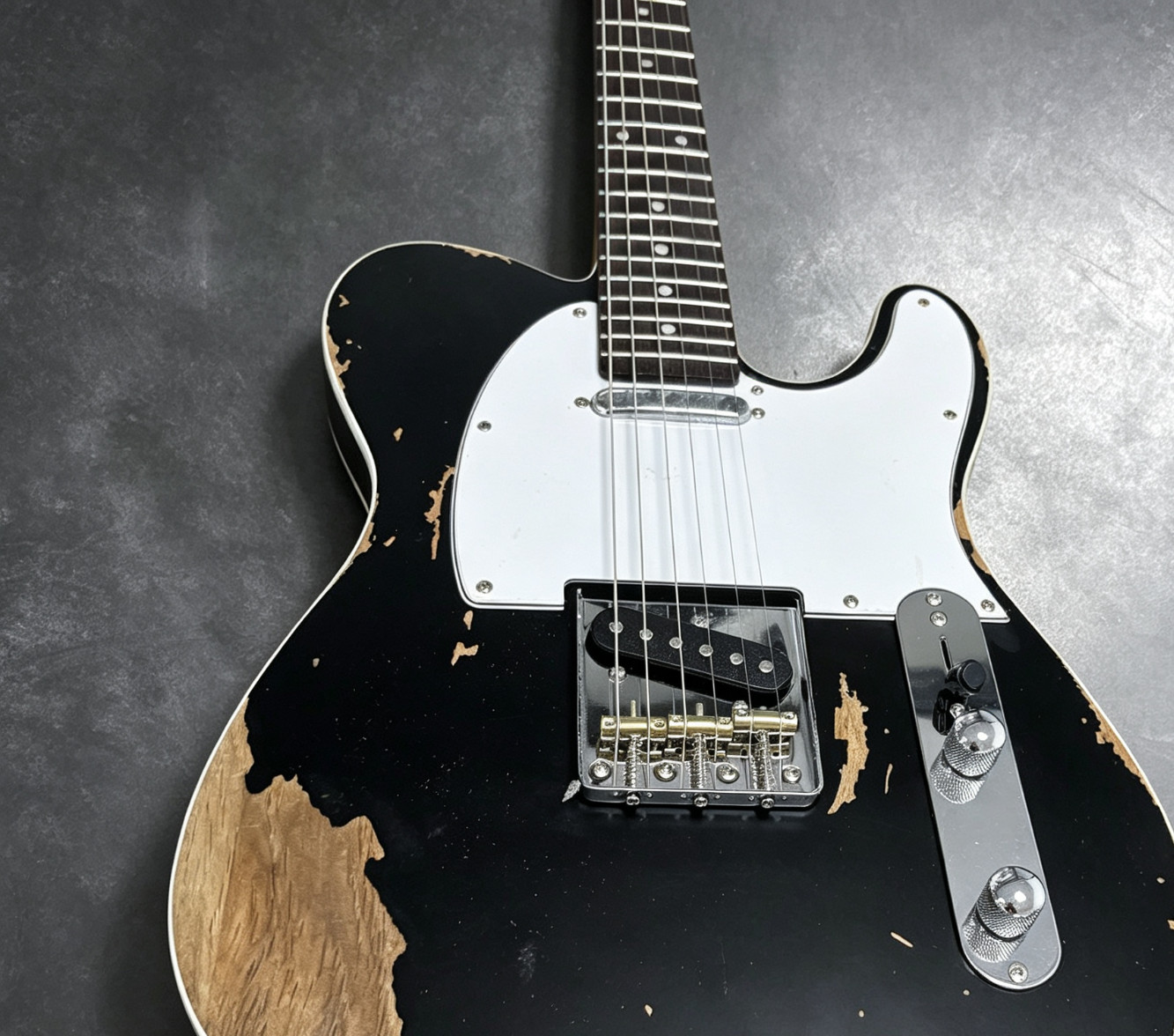 US Warehouse Vintage Black Electric Guitar Rosewood Fingerboard