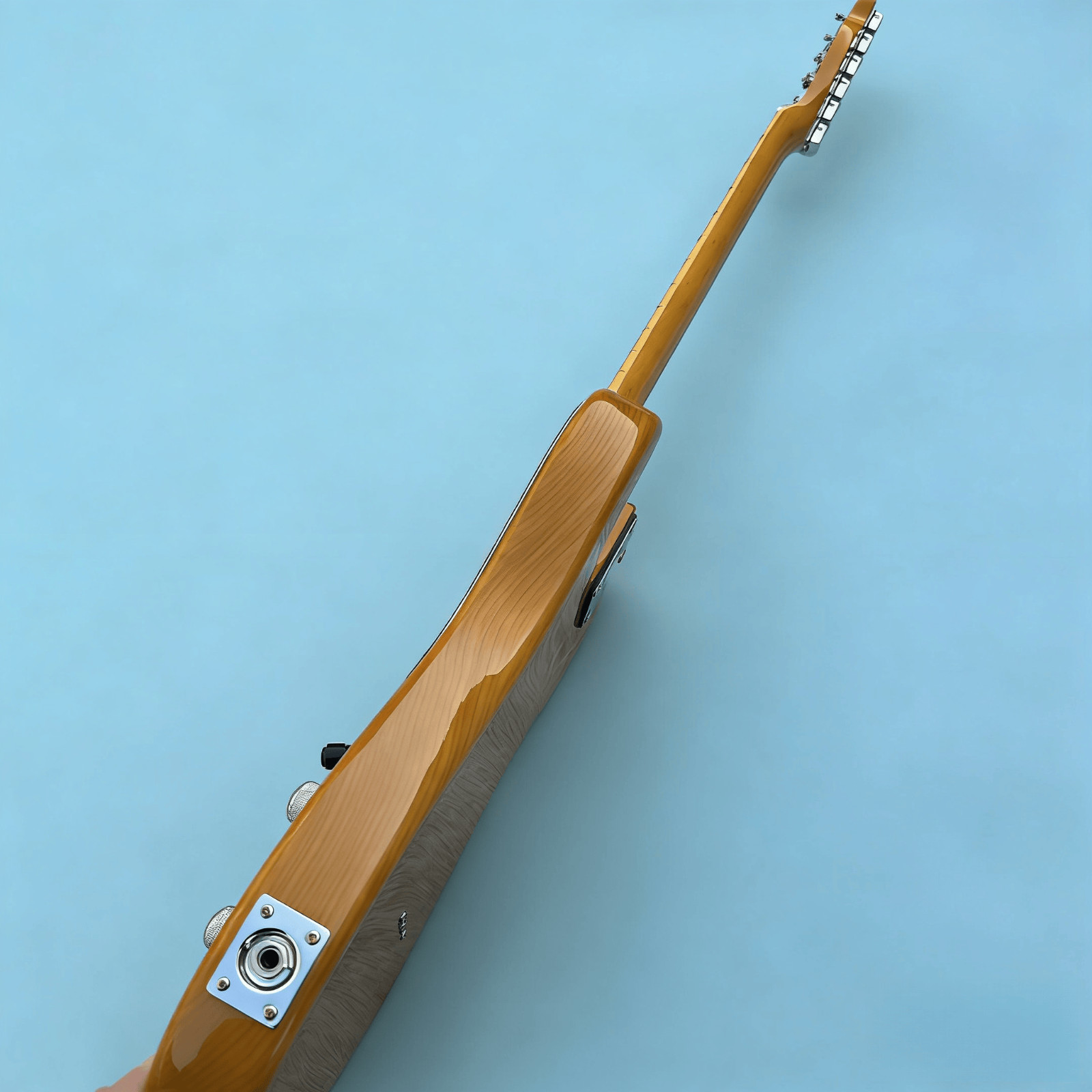 TL electric guitar, Quliu wood color panel, spruce body chrome plated accessorie