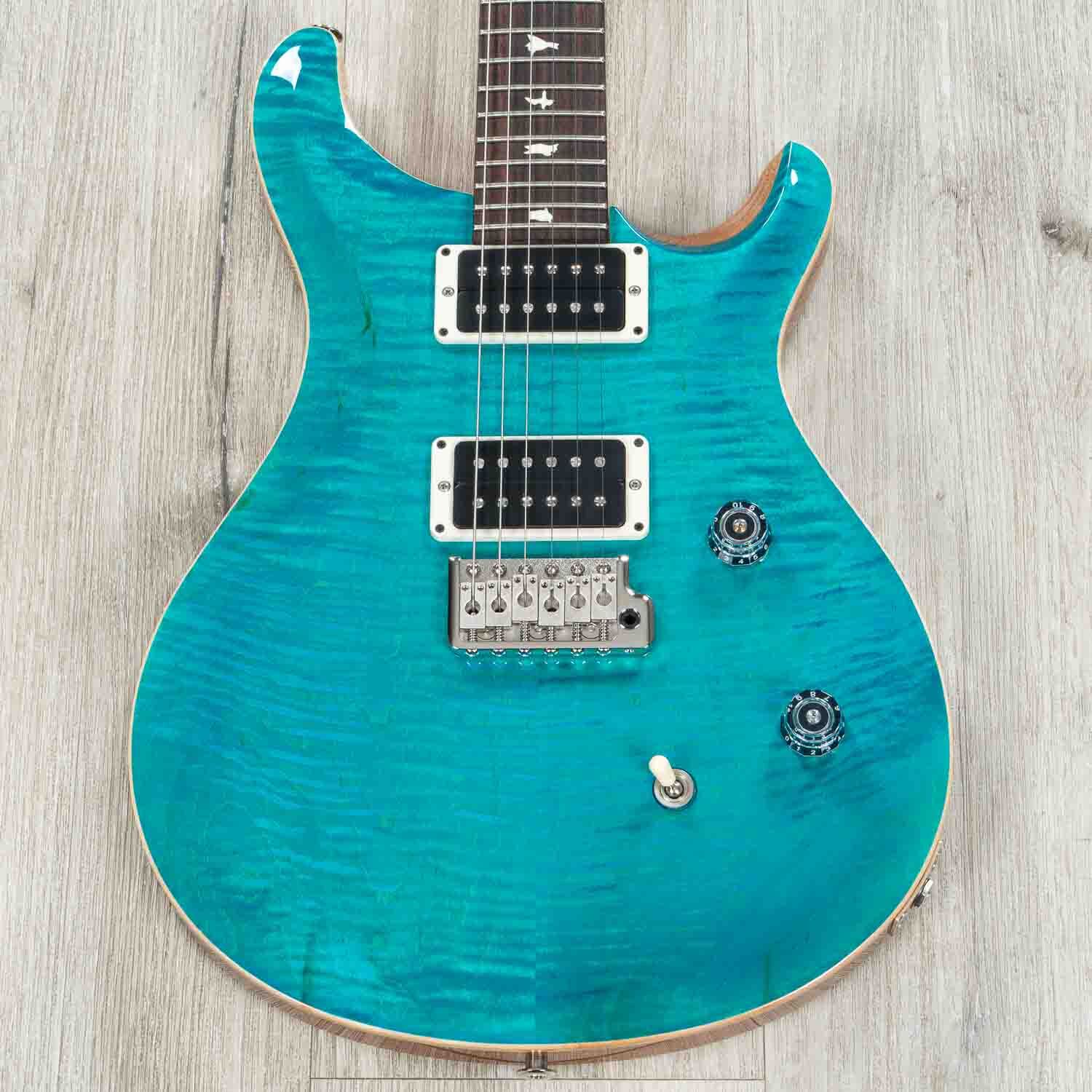 PRS Paul Reed Smith CE 24 Guitar, Rosewood Fretboard, Phase IIIs, Carroll Blue