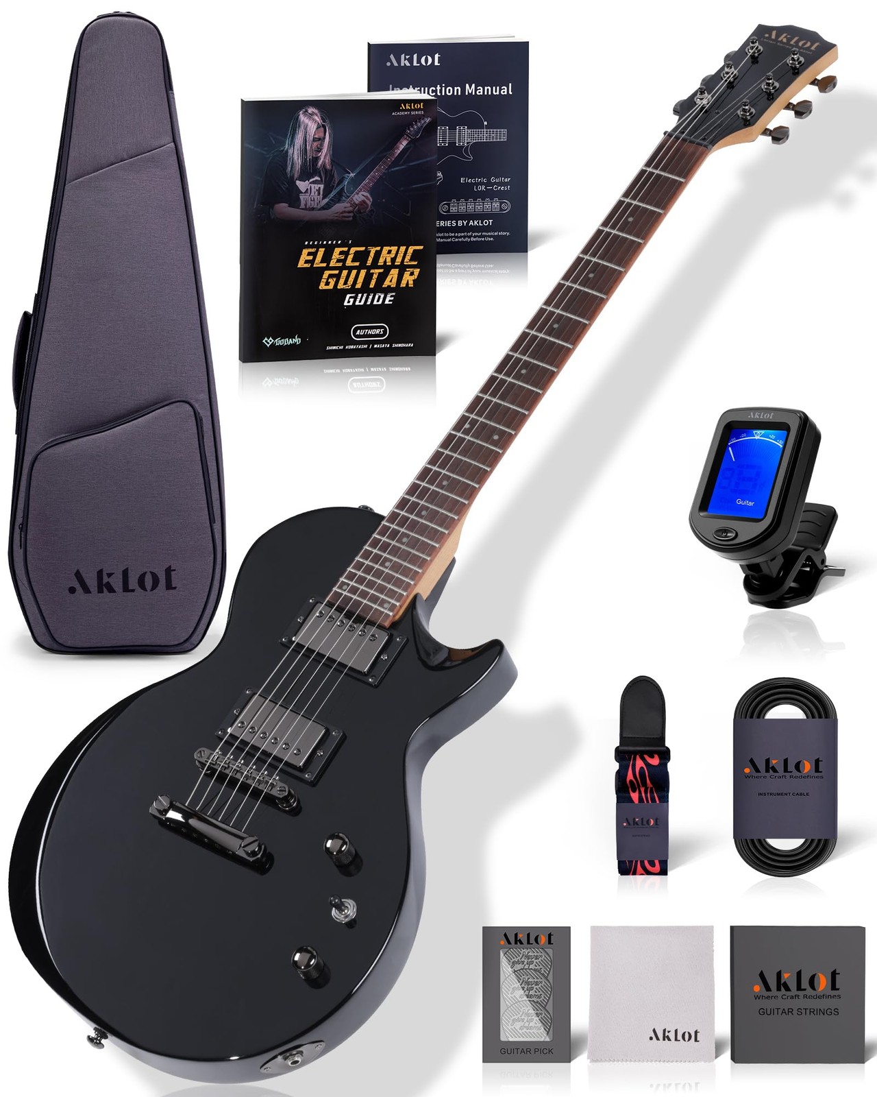 24-Fret Electric Guitar Kit, 40 inch Single Cut (LP Style), Modern Playabilit…
