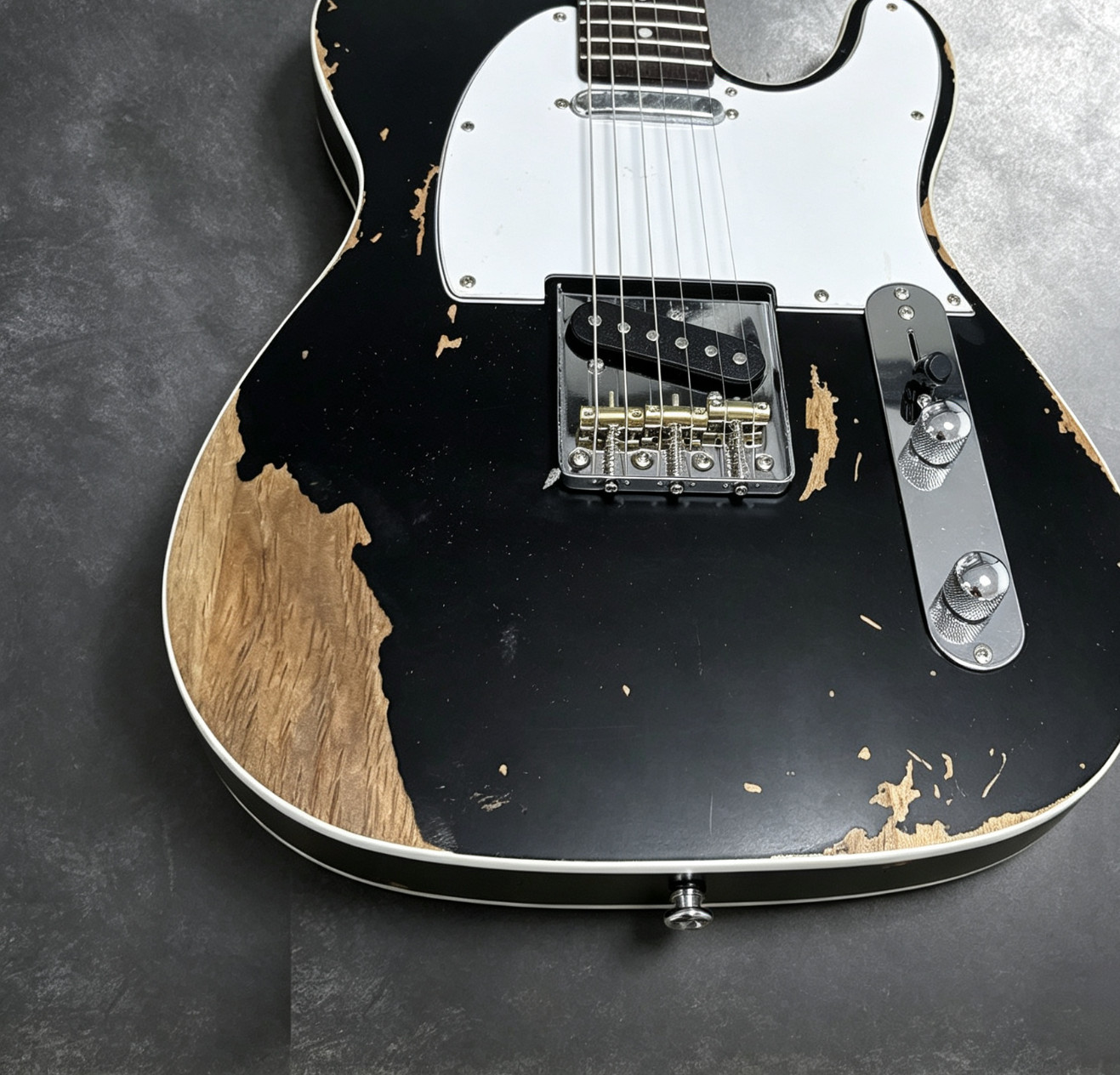 US Warehouse Vintage Black Electric Guitar Rosewood Fingerboard