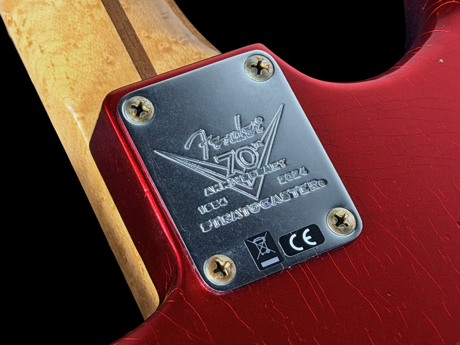 2025 FENDER STRATOCASTER 54 CUSTOM SHOP JOURNEYMAN 70TH ANNIV ~ CANDY APPLE RED