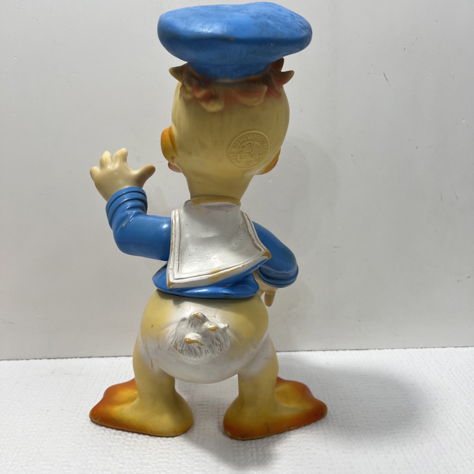 VINTAGE Disney Donald Duck Squeak Toy Large 10” LEDRAPLASTIC LEDRA 1962 Rare