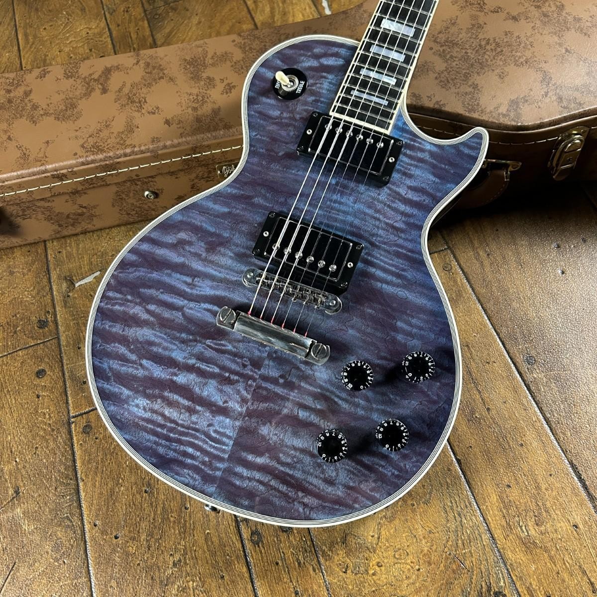 Gibson Custom Shop Les Paul Quilt Trans Purple 2015 Modified And Closed Safe del
