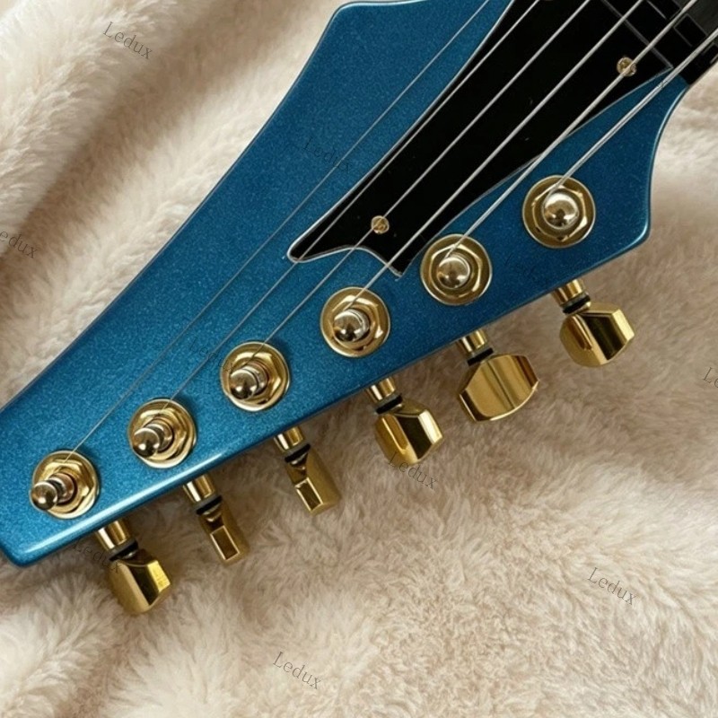New Regal Blue Electric Guitar Solid Body Custom Destroyer II Gold H-H Pickup