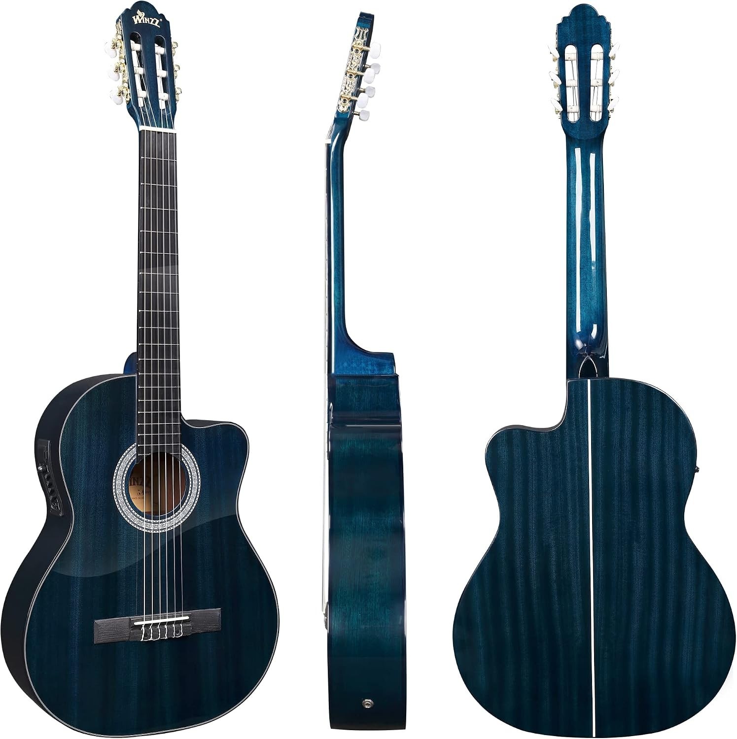 AC309CE 39″ Nylon-string Electric Guitar Kit, Blue
