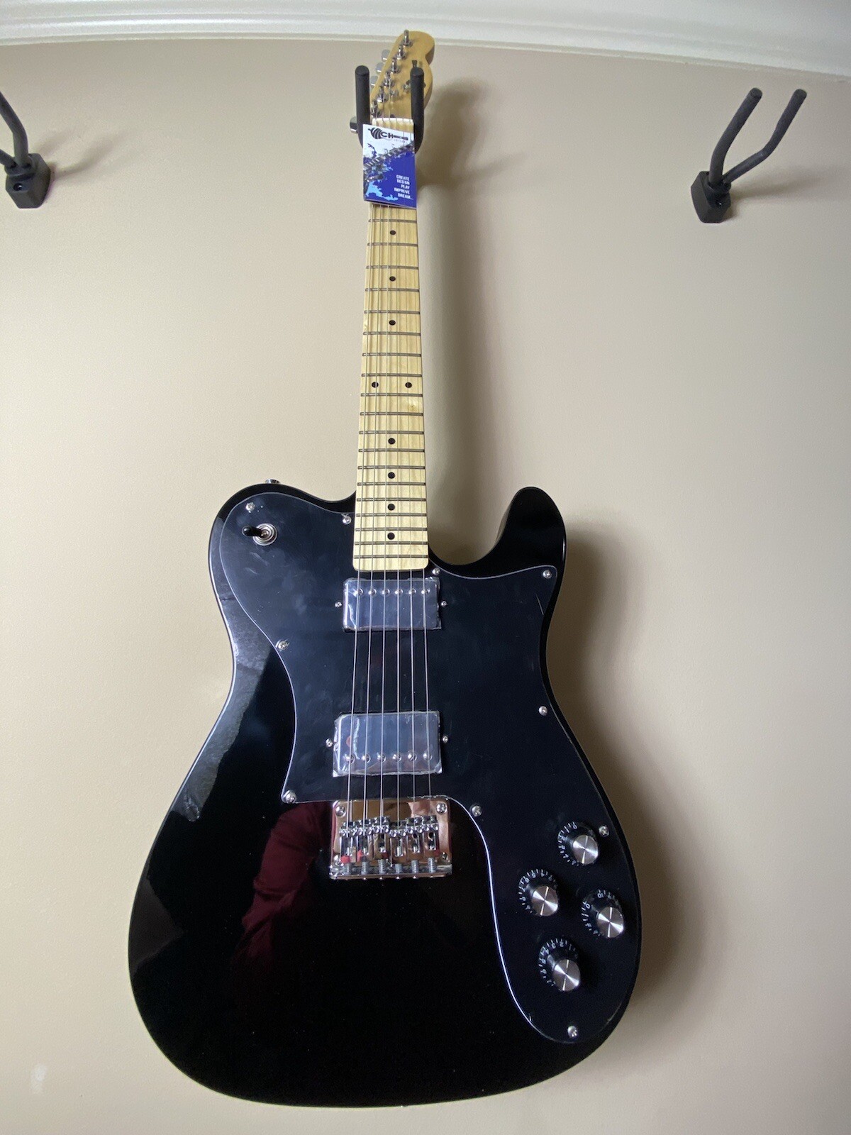 Electric Guitar Vilches Guitars Basswood Black HH pickups w/HardCase