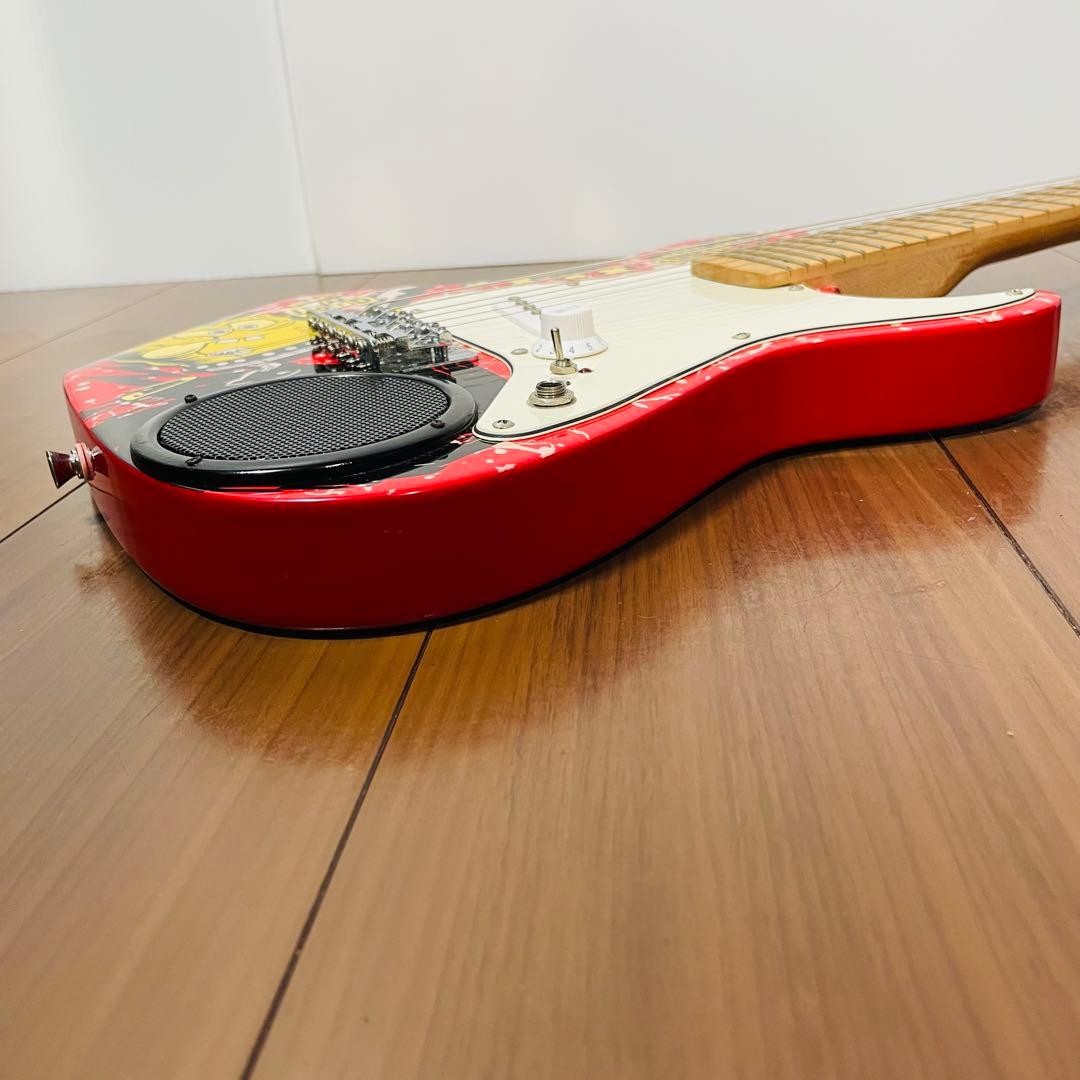 SpongeBob SBE34OFT 3/4 Size Electric Guitar Built-in Speaker Kids Japan Rare