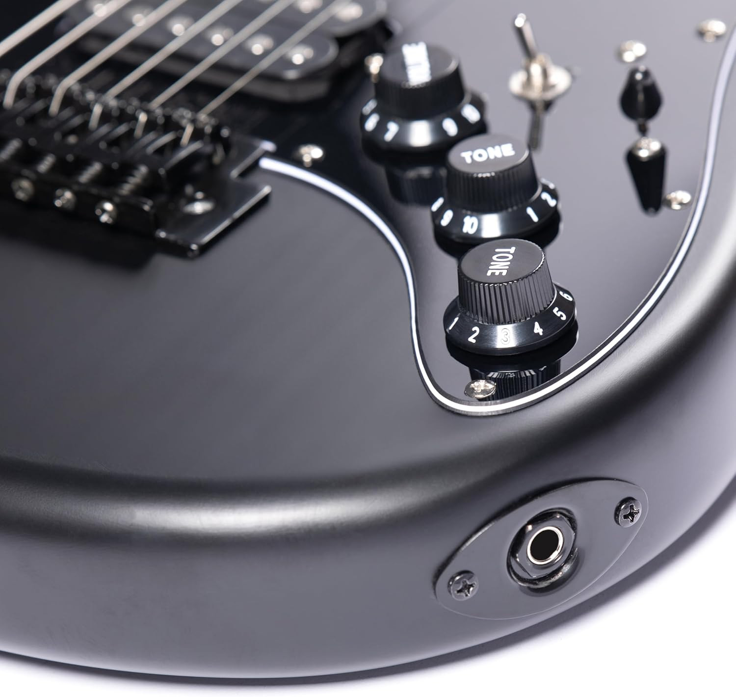 Grote Modern GST Electric Guitar Solid Body for Beginners Ebony Maple Neck