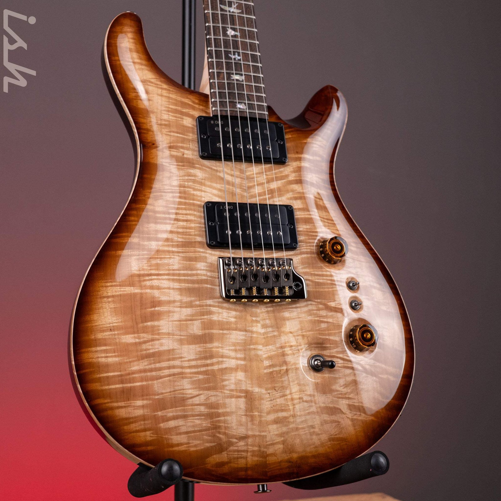 PRS Wood Library Custom 24-08 10-Top DMO Natural Smokeburst