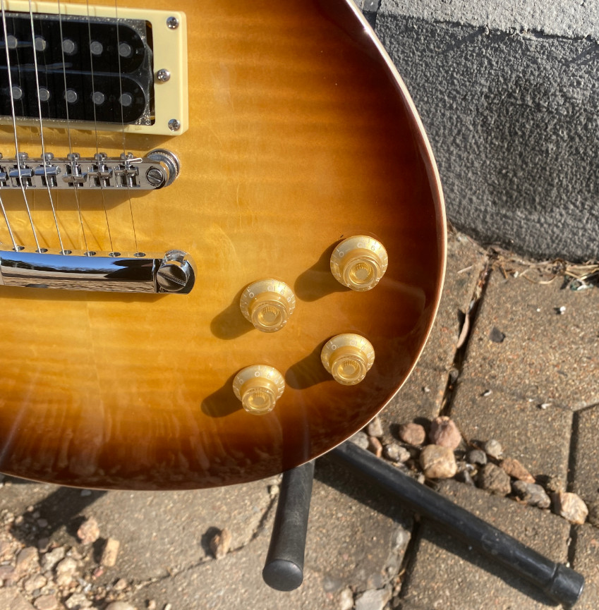 Flamed Maple Top Solid Body Electric Guitar 22 Frets Clearance sale