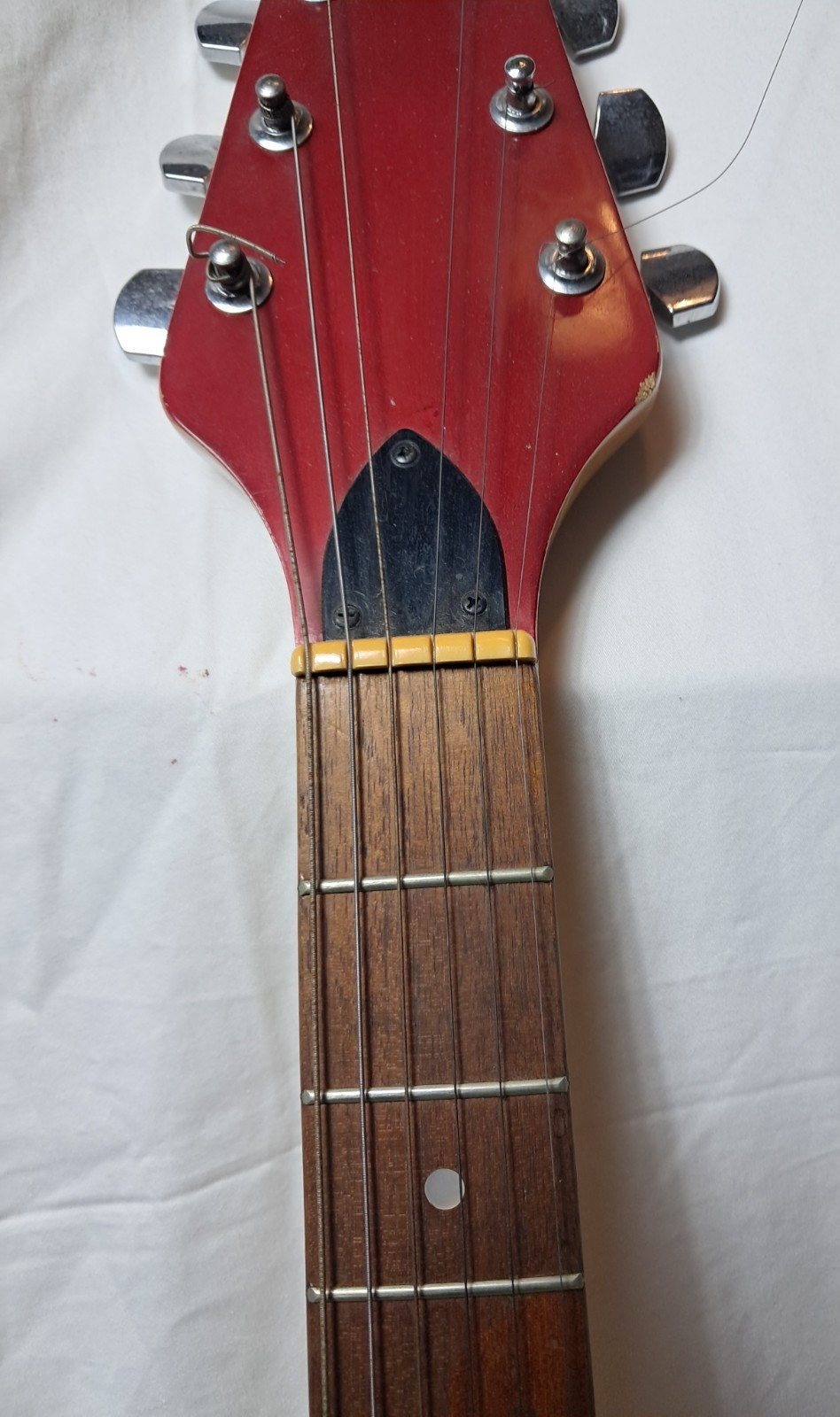Vintage 1980s Harmony Flying V Electric Guitar Red w/ Soft Case