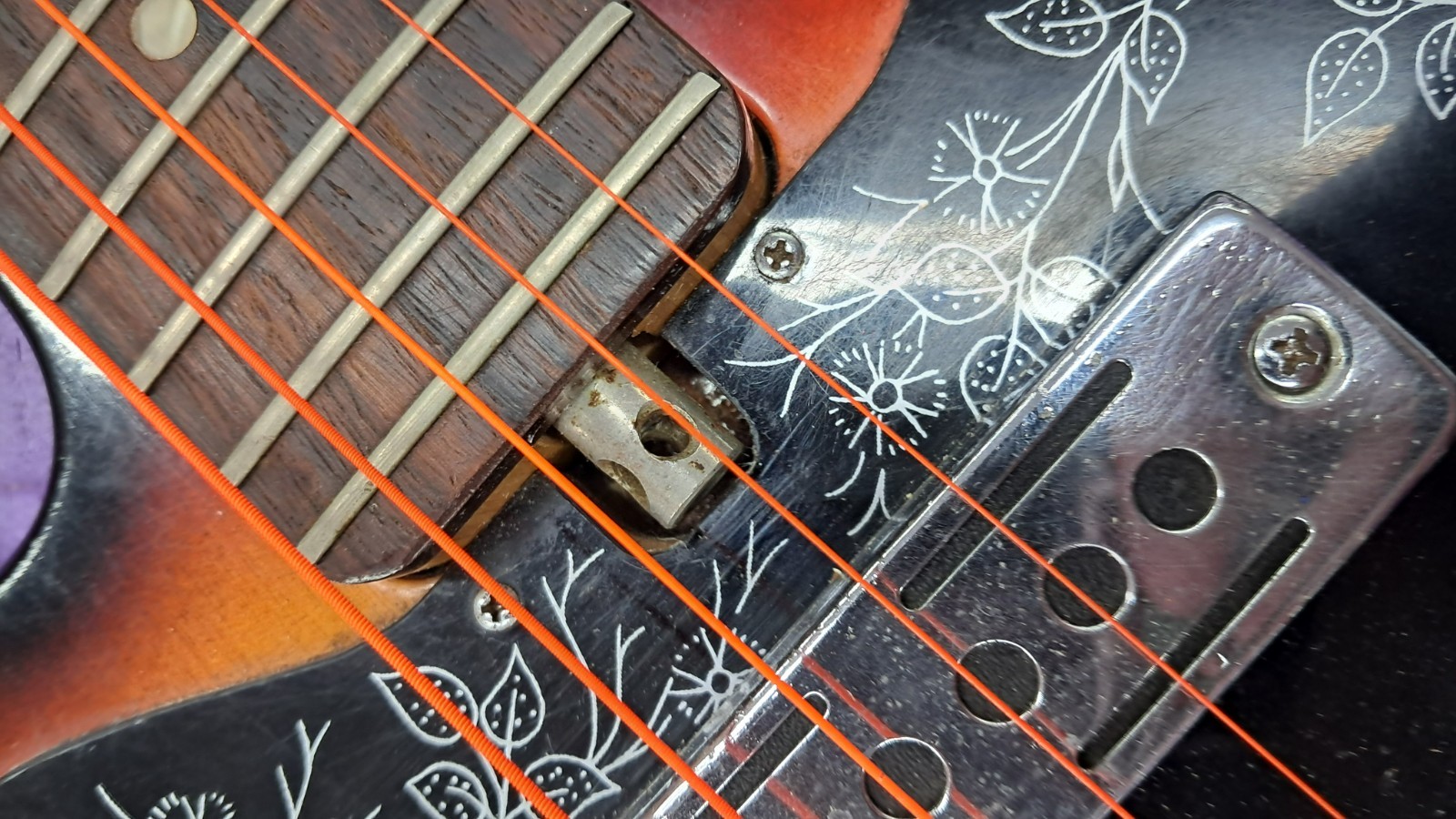 Teisco Tulip Sunburst 6-String Right-Handed Electric Guitar