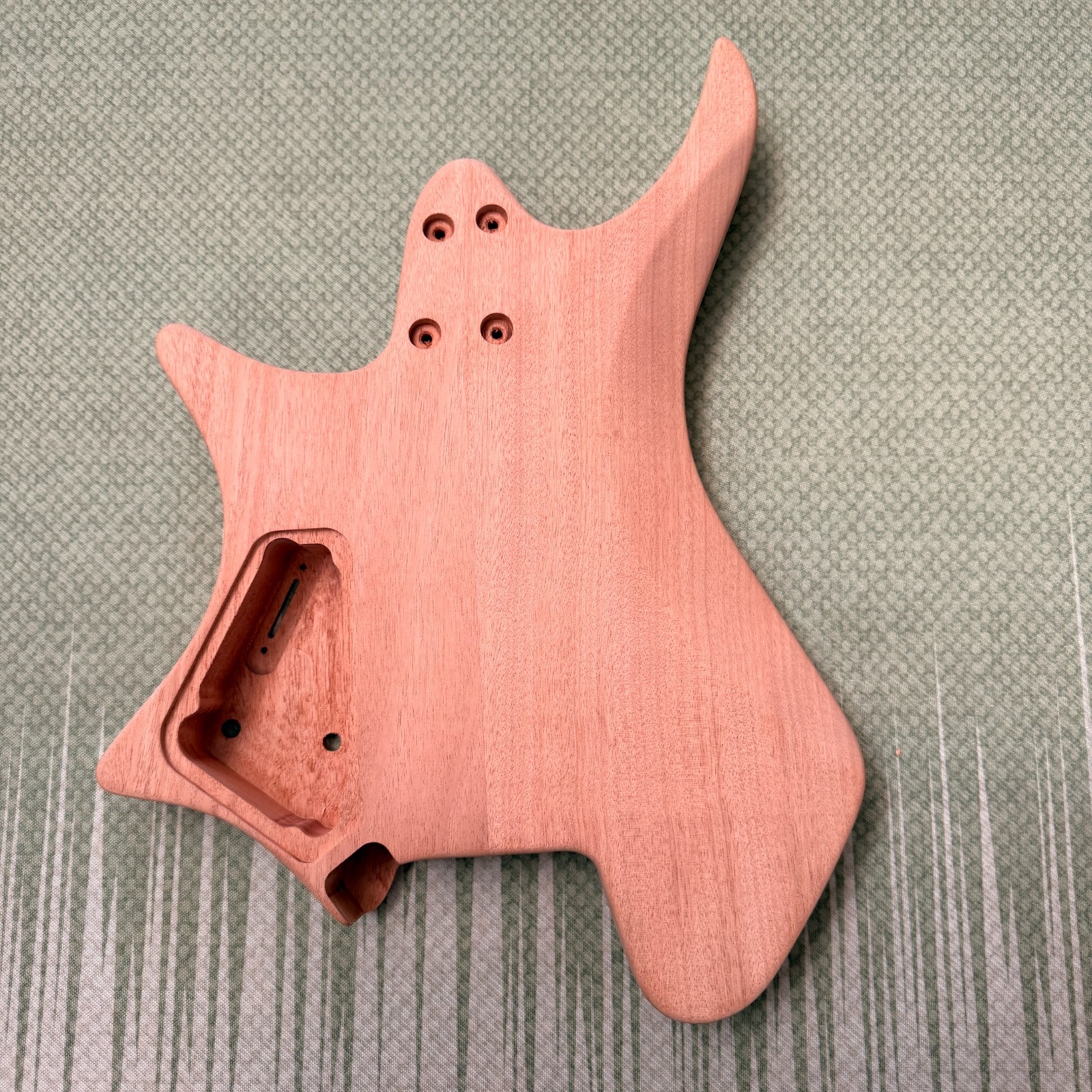 6-string Headless DIY Electric Guitar Kit HH Pickups Roasted Maple Neck BK part
