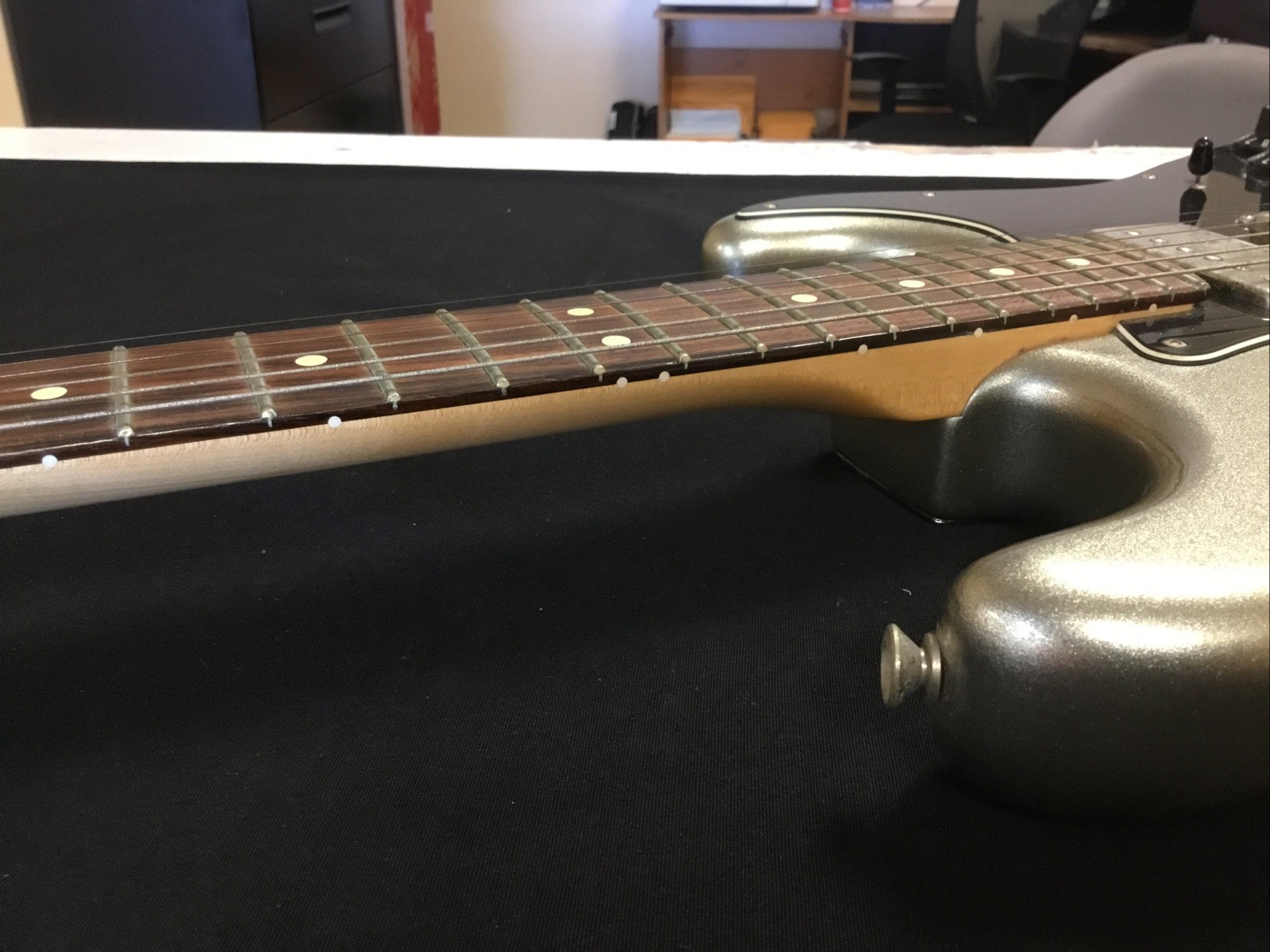 2012 Mexico Fender Blacktop HSH RW TSV Stratocaster, Titanium Silver Guitar MIM
