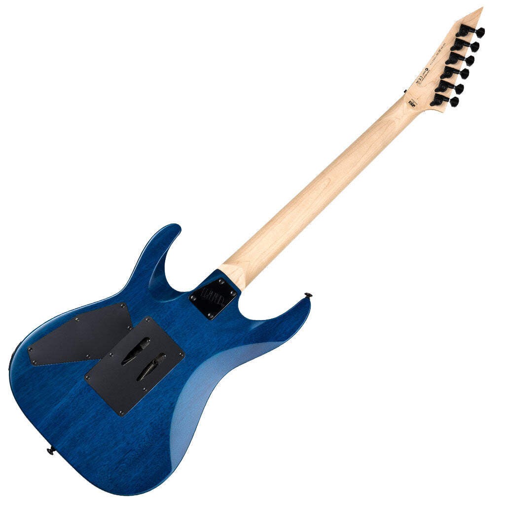 ESP LTD MH-203QM Electric Guitar w/Quilt Maple Top – See Thru Blue