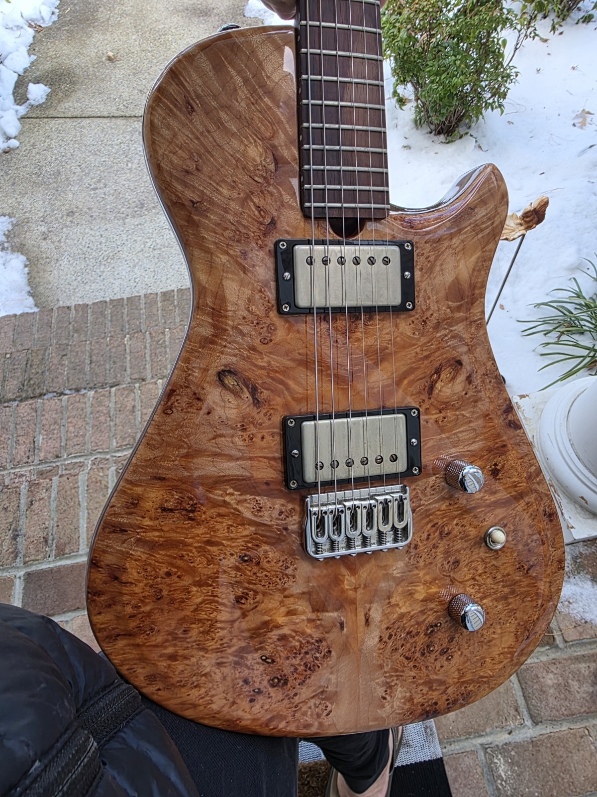 Brubaker KXG-1 Guitar USA Burled EXOTIC WOOD Walnut Xena Bubinga Maple