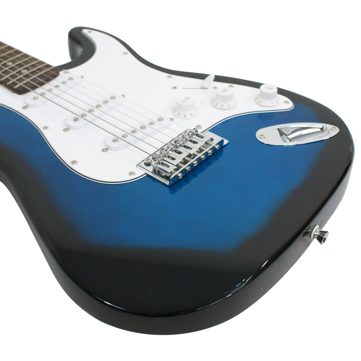 Full Size Blue Electric Guitar with Amp, Case and Accessories Pack Beginner