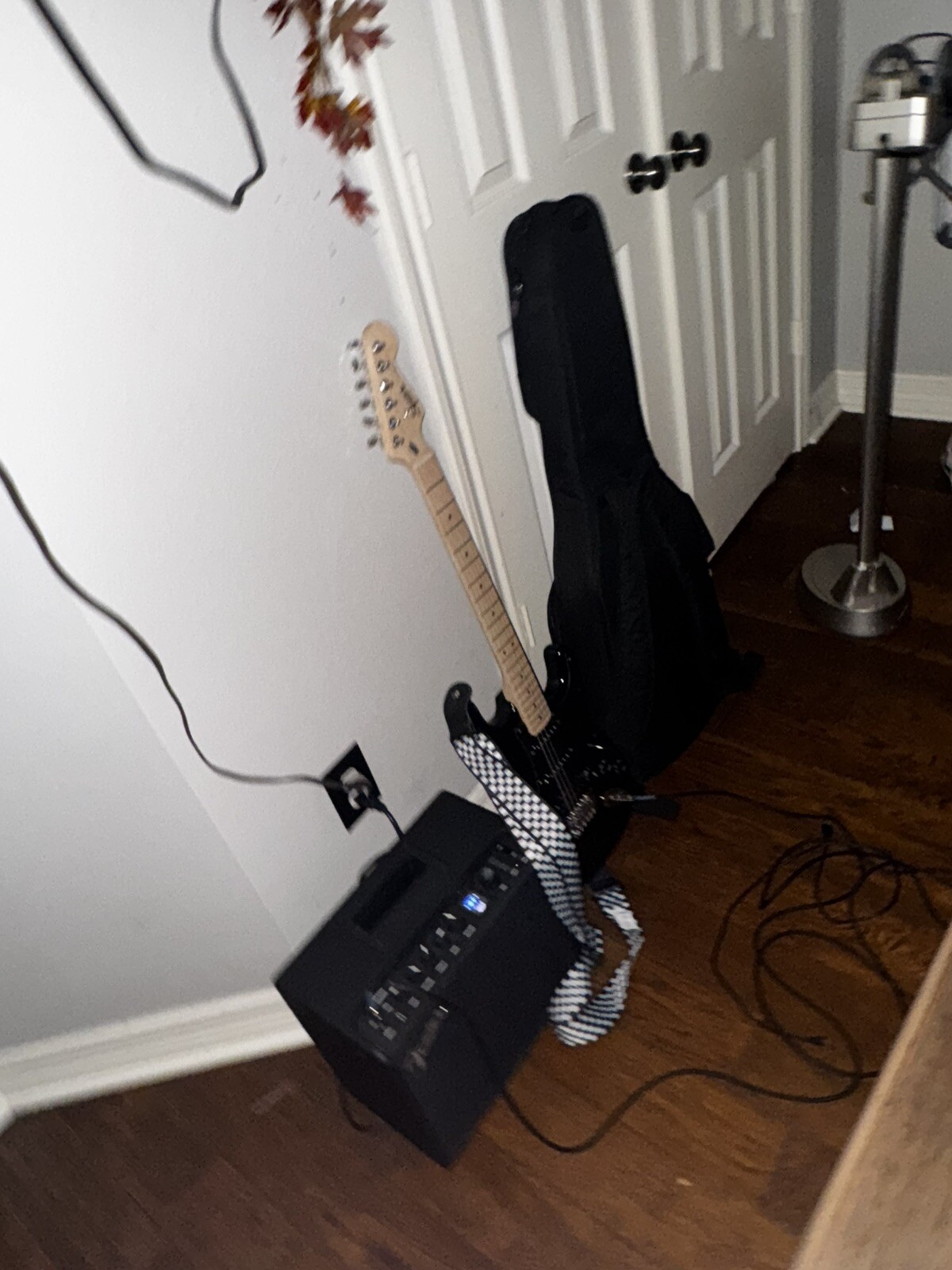 Guitar/ amplifier/ Guitar Bag Bundle w/All Cords.